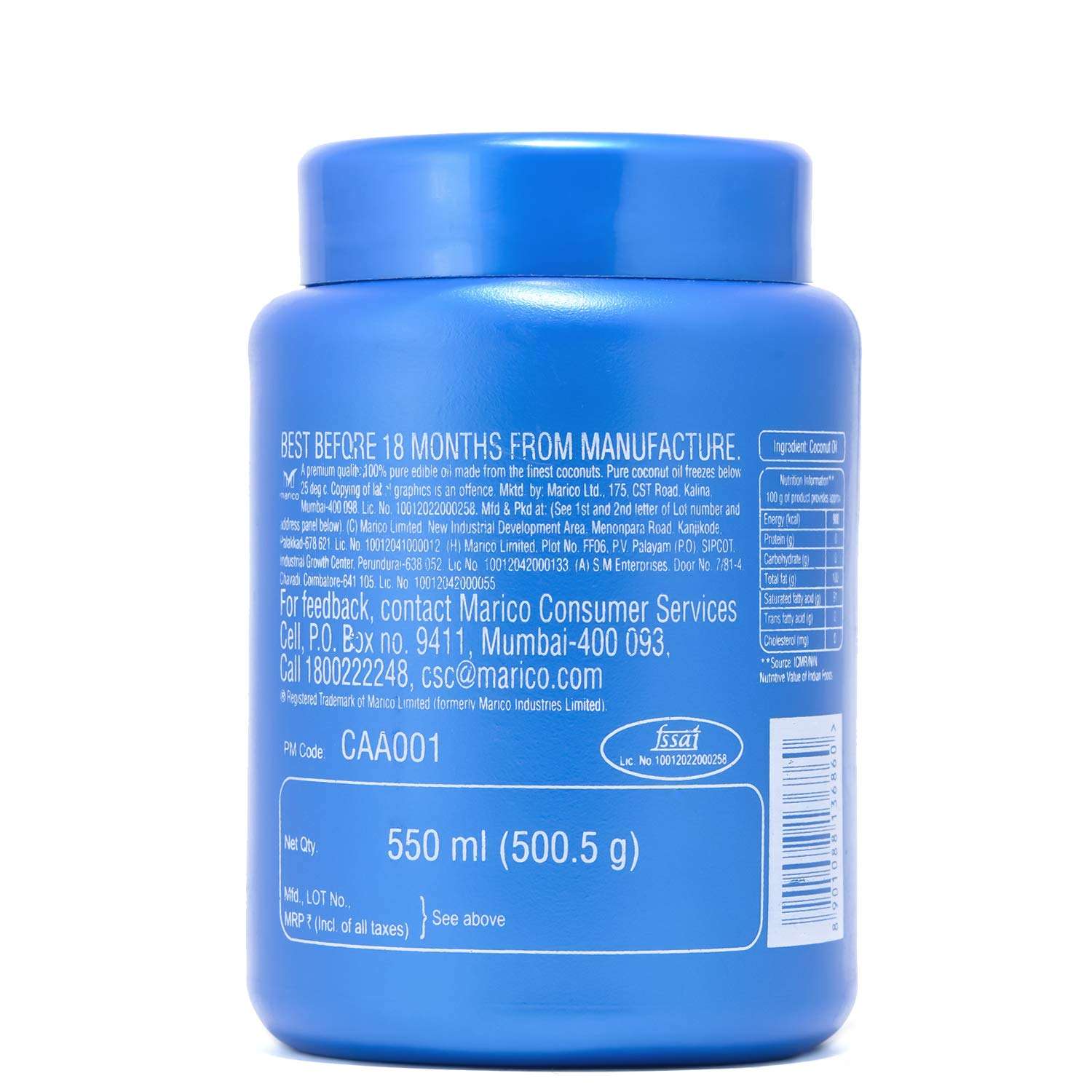 Parachute Coconut Oil Jar 550 ml 4