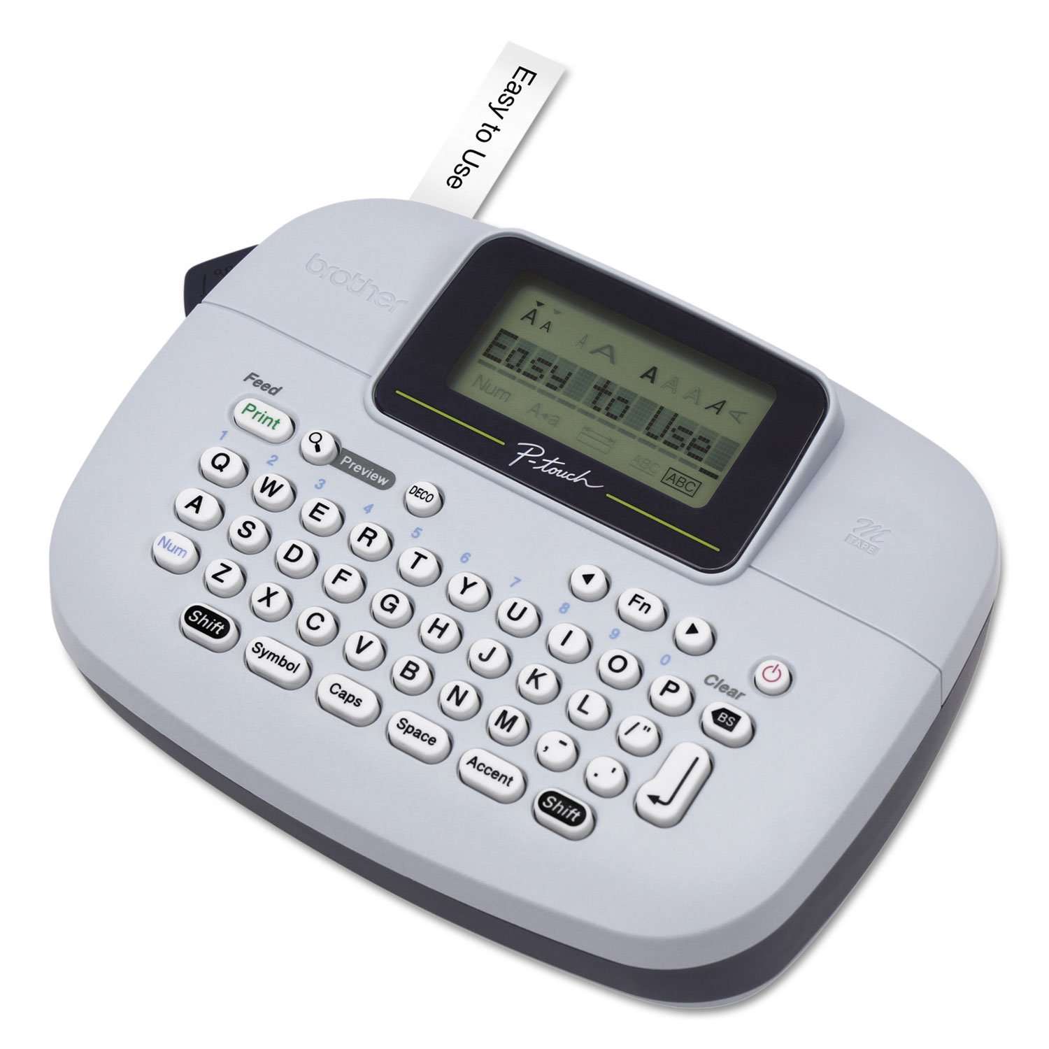 Brother P-Touch Professional Label Maker PTM95 with 9 Type Styles and 8 Deco Patterns for Small Business, Home Office Organization, and Storage Labels - Portable Handheld Design with QWERTY Keyboard 3