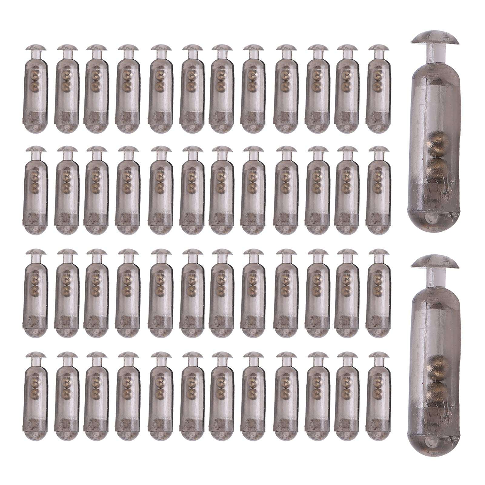 VGEBY 50pcs/Box 15mm Fishing Rattles Shake Fishing Lure Bait Insert Tube Rattles for Soft Fish(Black) 1