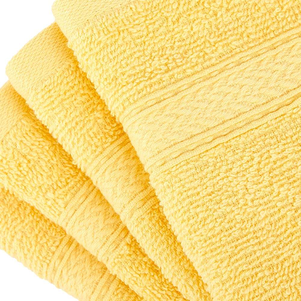 Layers Firenze 100% Cotton 410 GSM Face Towel (Yellow) 4