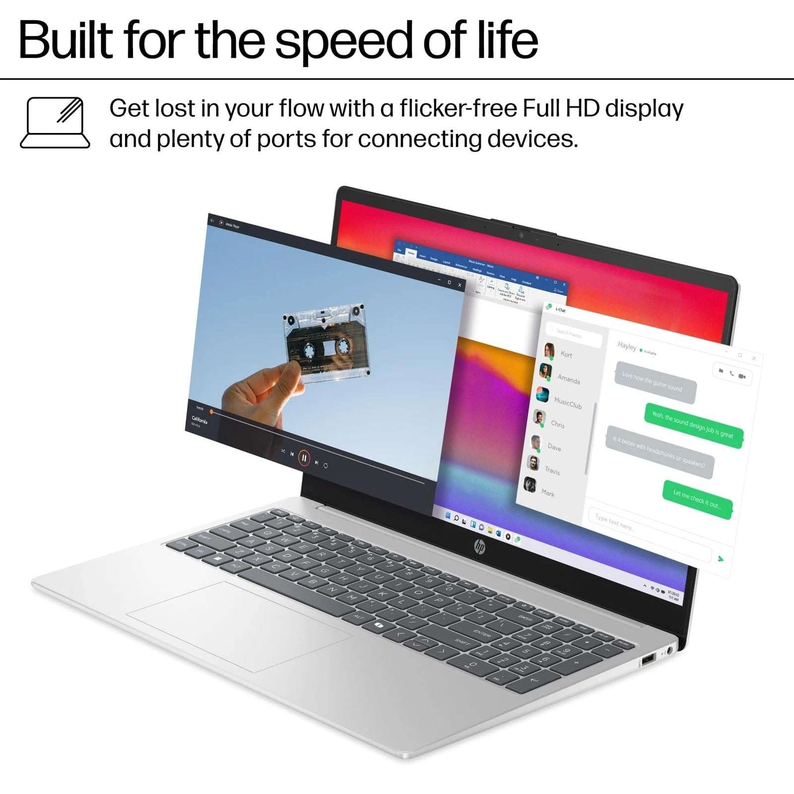 HP Chromebook 14 Laptop, Intel Celeron Processor, 4 GB RAM, 32 GB eMMC, 14” HD (1366 x 768) Touchscreen, Chrome OS, Webcam & Dual Mics, Work, Entertainment, Long Battery Life (14a-na0150nr, 2021) 3