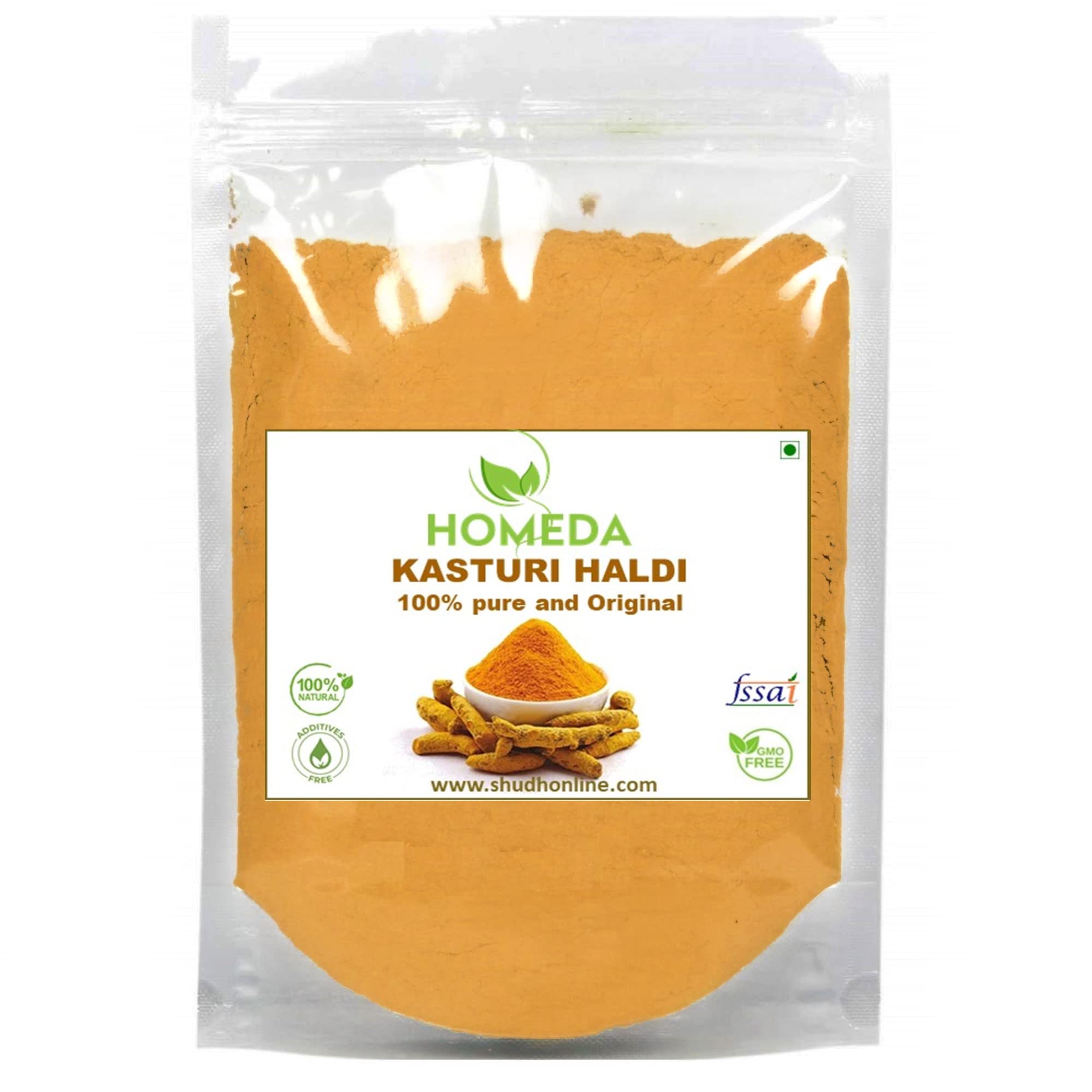 Homeda Kasturi Haldi Powder for Face Beauty (1.8 Kg / 1800 grams), Wild Turmeric Powder for Skin Whitening, Kasturi Manjal, Amba Haldi, Kasthuri Turmeric, Kachora, Pasupu