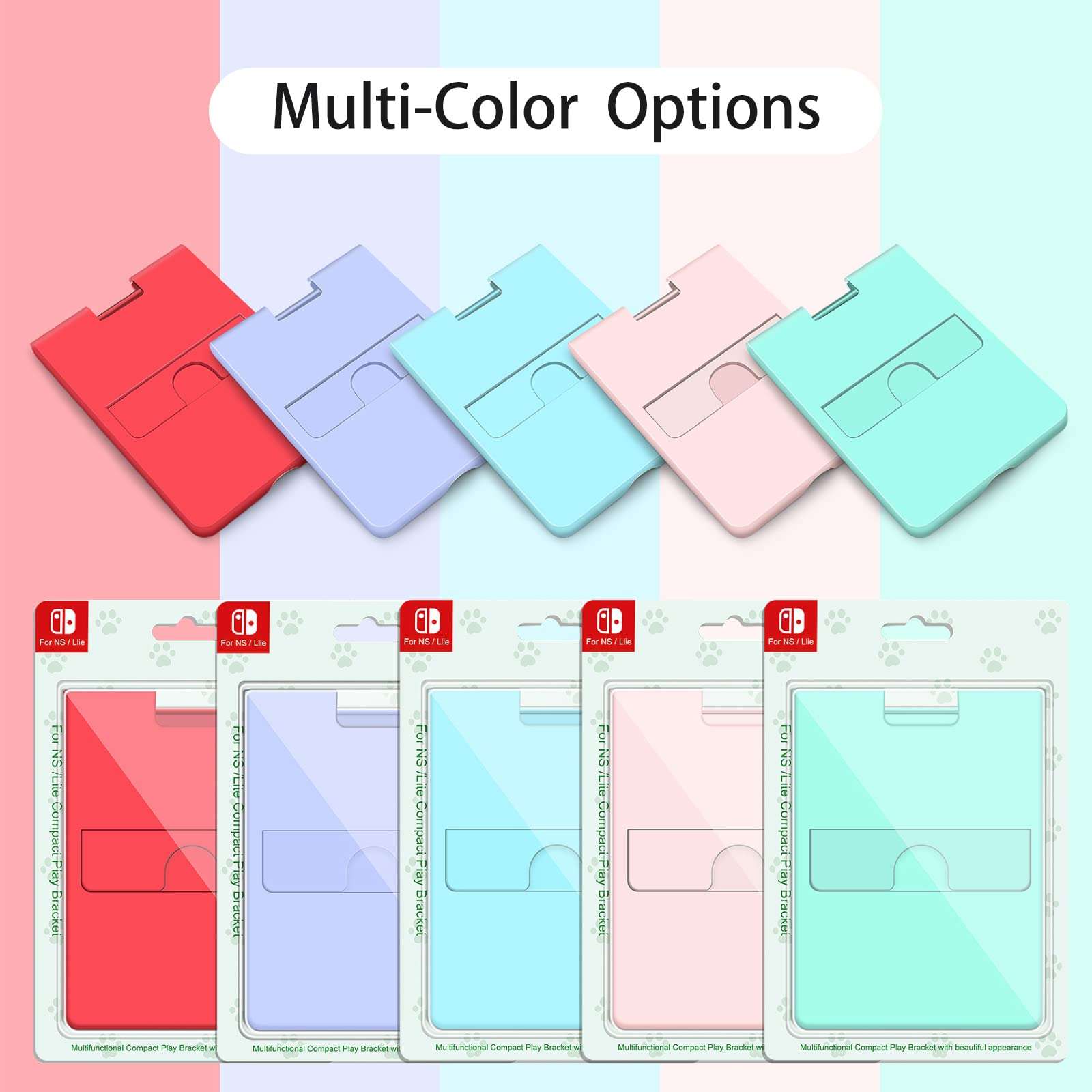 ELIATER Stand Compatible with Nintendo Switch, Adjustable Switch Playstand, Foldable Phone Stand for Desk, Compact & Portable Switch Holder Accessories (Purple) 6