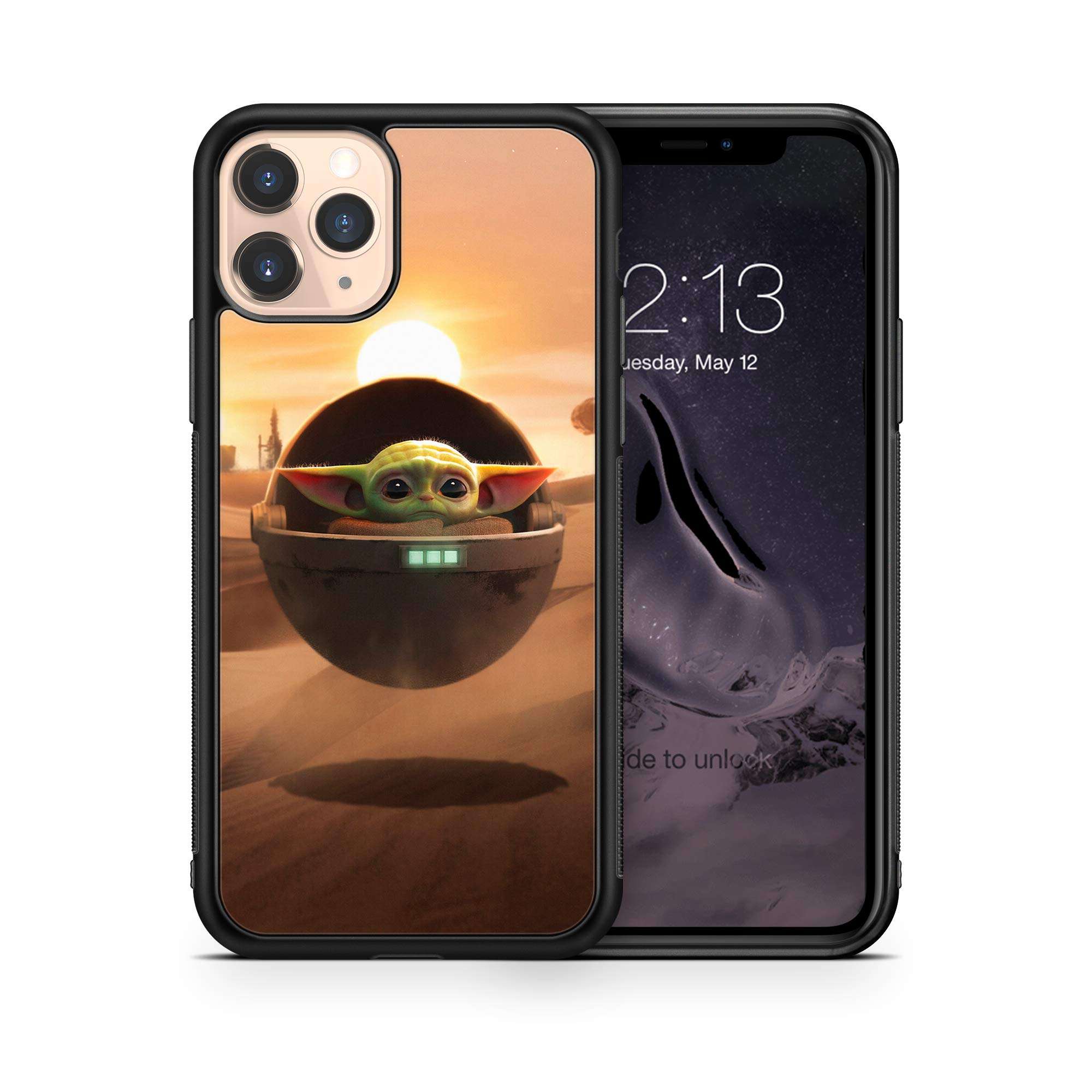 Baby Star-Wars case Compatible with iPhone 12 Pro max Mini 11 SE Xr X Xs 7 8 6 Plus SN 02 (for iPhone 12/12 Pro) 1