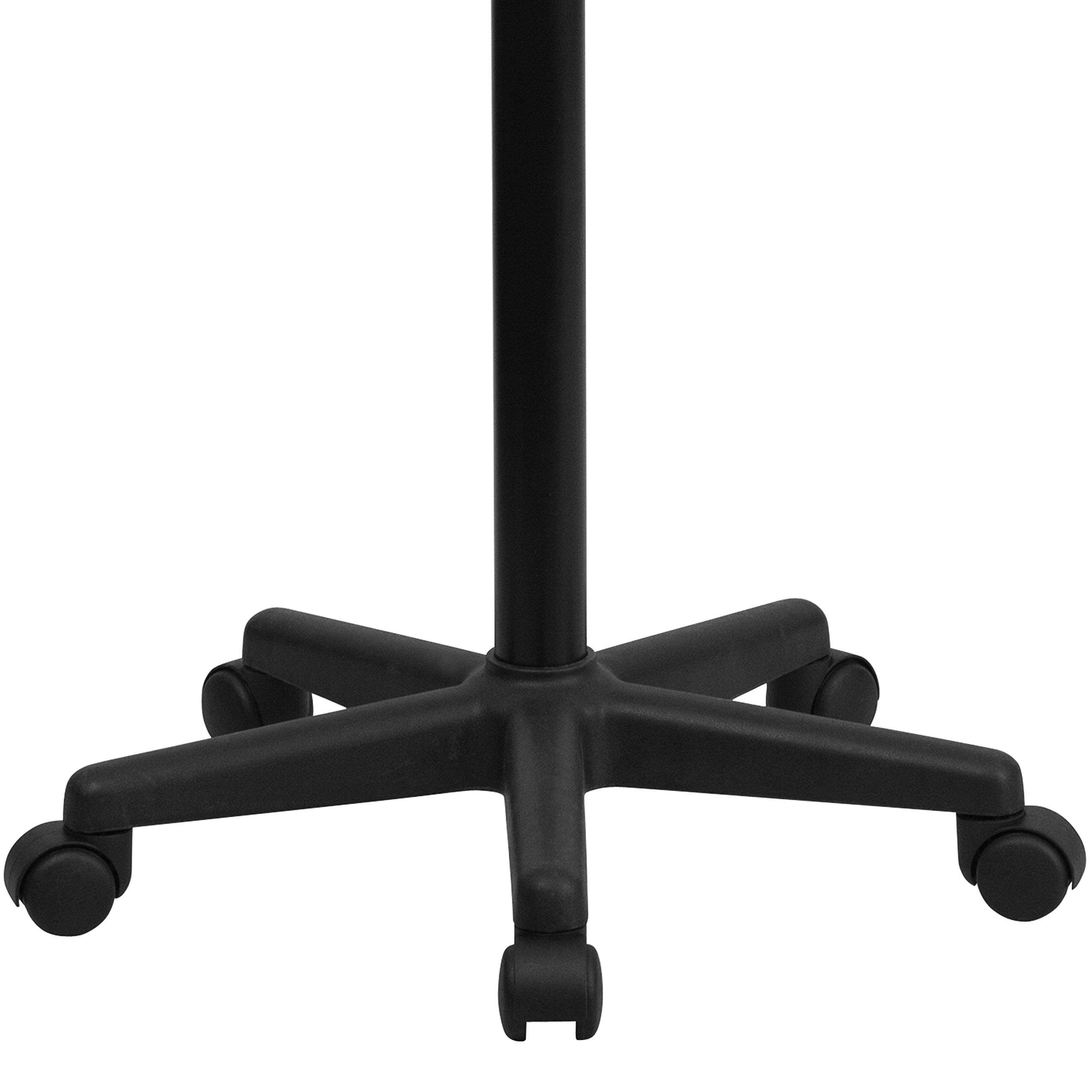 Flash Furniture Eve Sit to Stand Mobile Laptop Desk/Speaker's Lectern with Wheels, Modern Height-Adjustable Portable Standing Computer Desk, Black 4