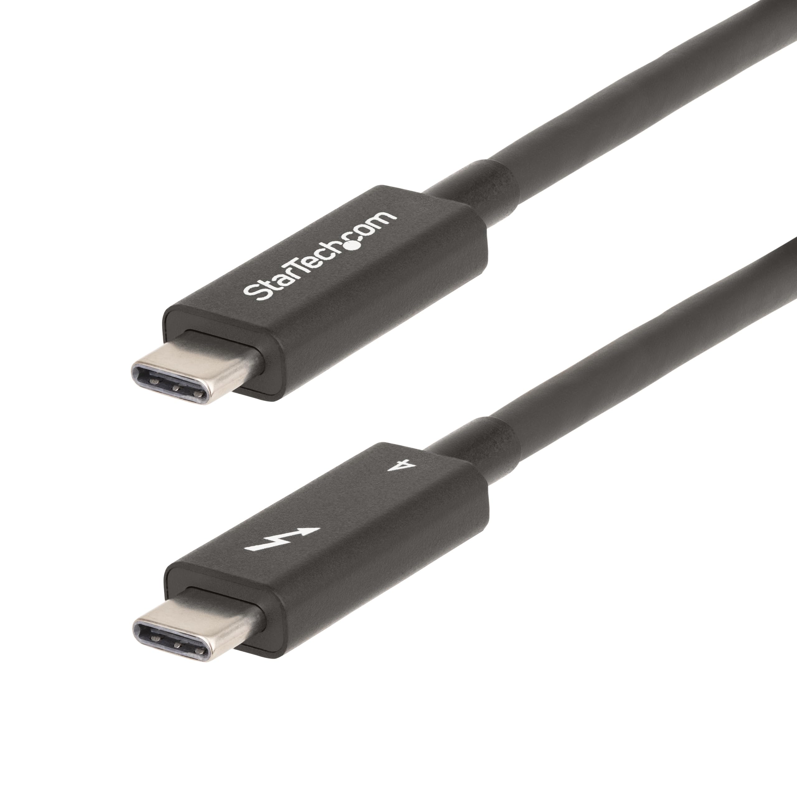 StarTech.com 6ft (2m) Active Thunderbolt 4 Cable - 40Gbps - 100W PD - 4K/8K Video - Thunderbolt Cable - Compatible w/USB4/DP Alt Mode, Thunderbolt 3, USB 3.2/Type-C (A40G2MB-TB4-CABLE) 1
