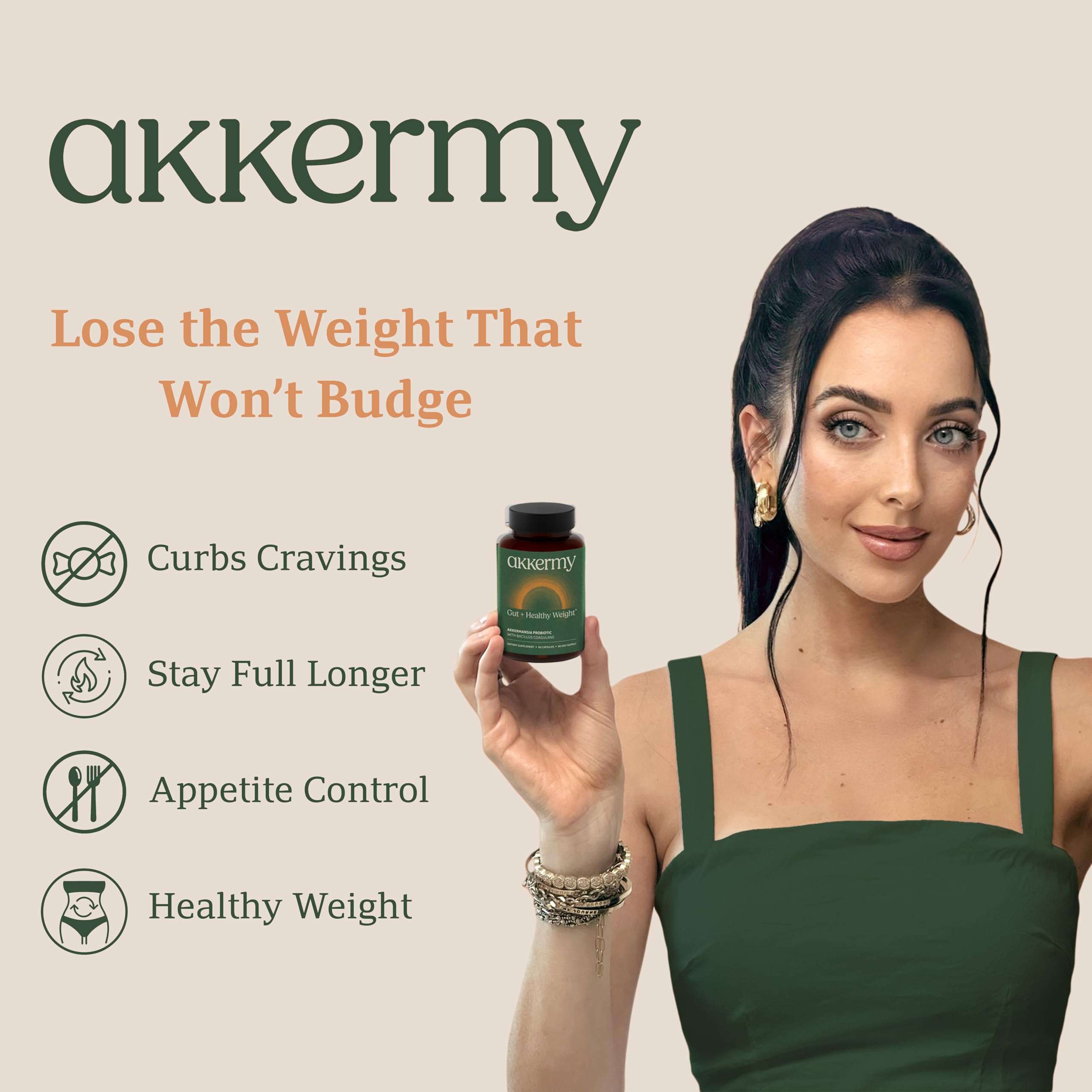 Akkermansia Probiotic for Appetite & Craving Control | Increases GLP-1 & Boosts Healthy Weight | 60 Day Supply | Made in USA | Bacillus Coagulans, B2, D3 & Chromium | SIBO Friendly, Vegan, Gluten Free 5