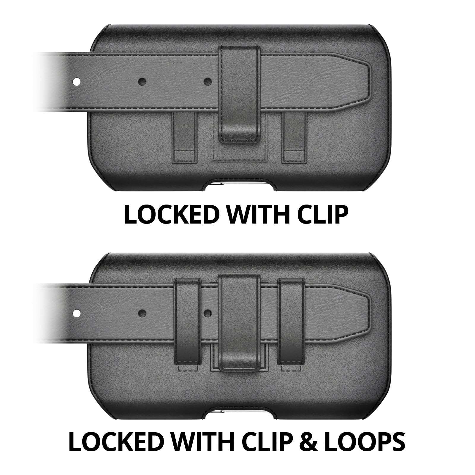 Stronden Holster for iPhone SE (2022, 2020), iPhone 8 - Leather Belt Case with Magnetic Cloure, Metal Belt Clip & Belt Loops Phone Pouch (Fits Slim/Battery Case) 6