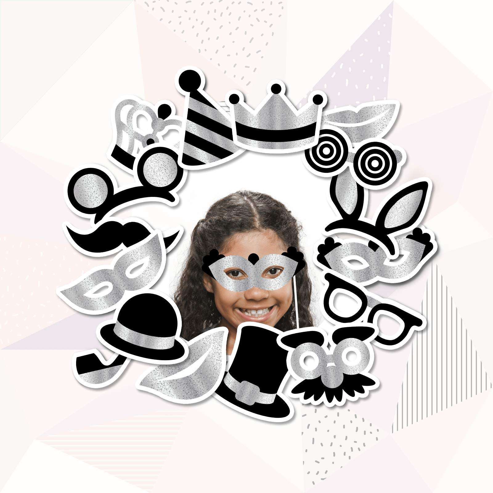 Premium Birthday Photo Booth Props Kit, 16 Black & Silver (No Glitter), Durable & Easy-to-Use Photobooth Props Signs for Memorable Photos & Unforgettable Celebrations by PixiPy 4