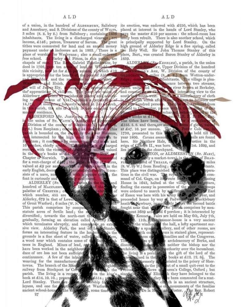 Dalmatian With Red Fascinator Poster Print - Funky Fab (24 x 36) 1
