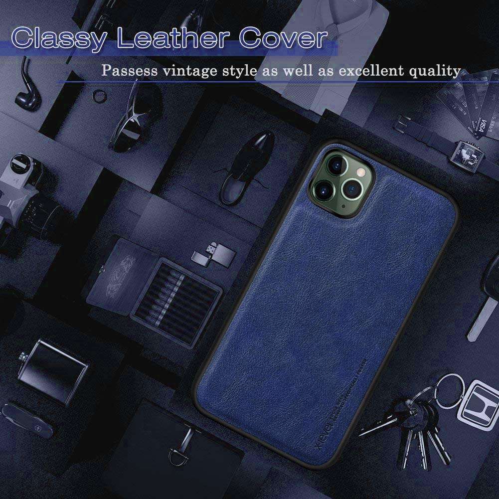 X-level for iPhone 11 Pro Max Case Premium Leather Slim Thin Anti-Slip Scratch Soft TPU Bumper Shockproof Protective Cover Case for iPhone 11 Pro Max 6.5 Inch Green 6