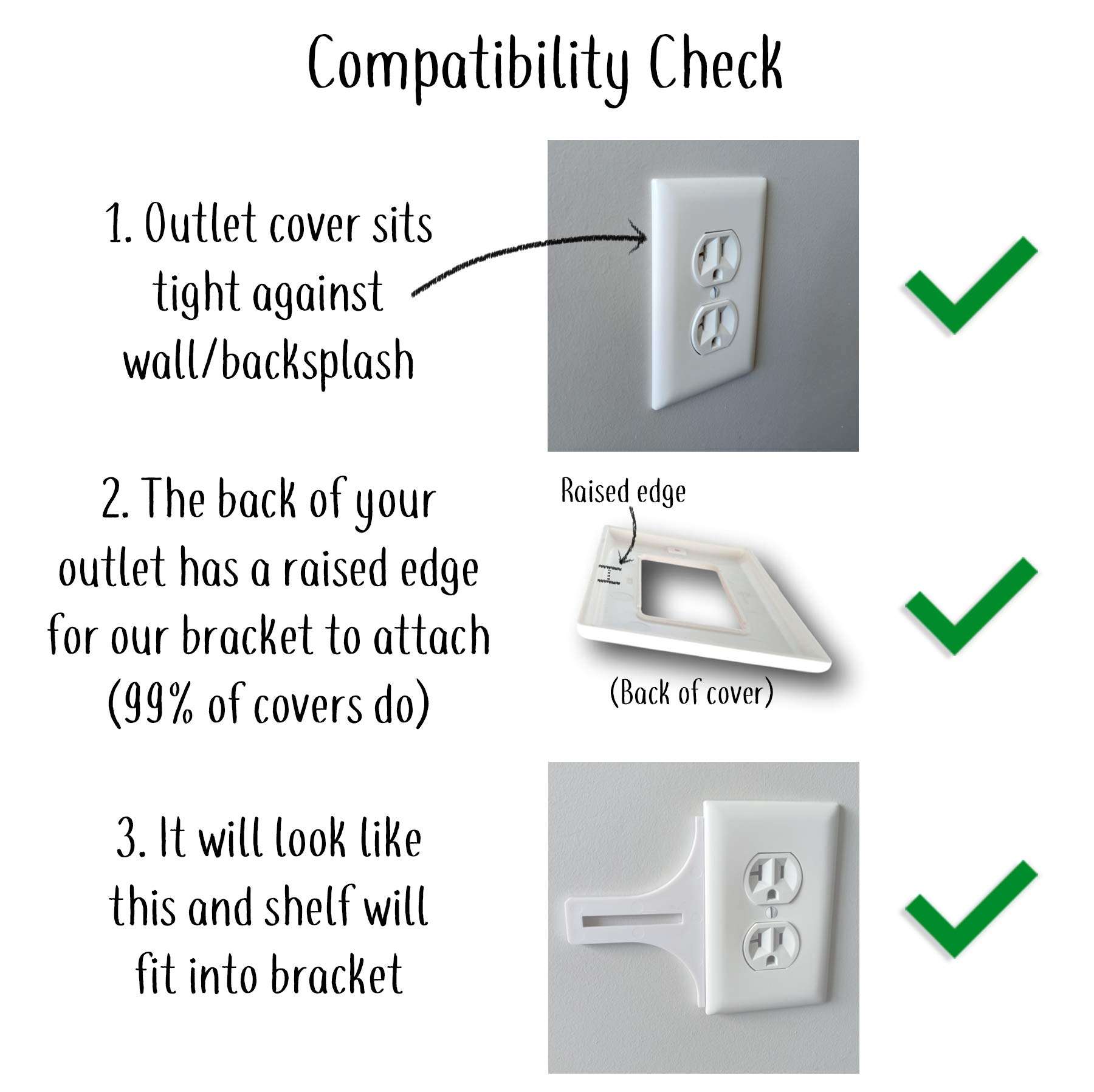 The Easy Outlet Shelf by Mount Genie - Works With All Outlets - 60 Second Install - Hidden Cord Cable Storage - Perfect Google Home Mount, Nest Wifi Mount, for Cameras, Voice Assistants, and More 3