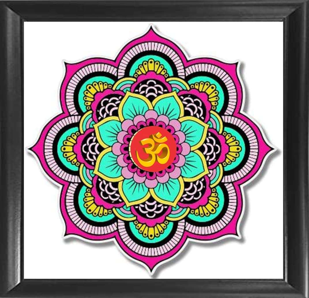 YANTRAM VEDIC PRODUCTS AUM Wall Frame Office Table Frame with POSSITIVE Energy with Set of 4 PCS 3