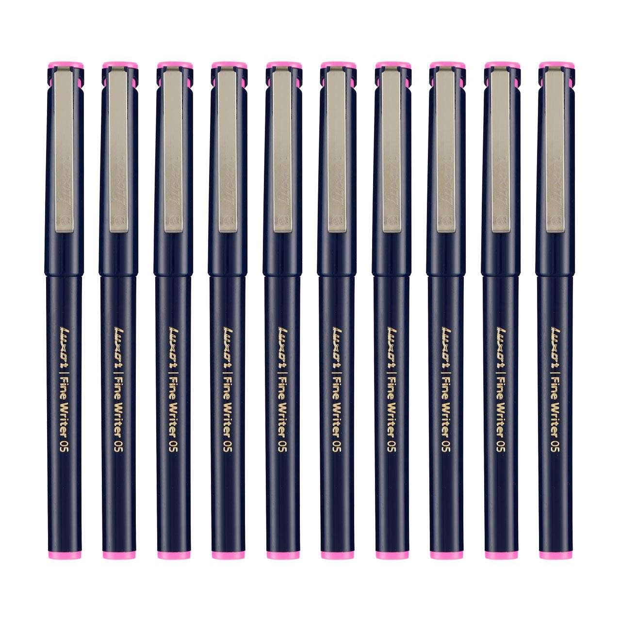 Luxor Fine Writer Pink Color (pack Of 10 Pen) 5