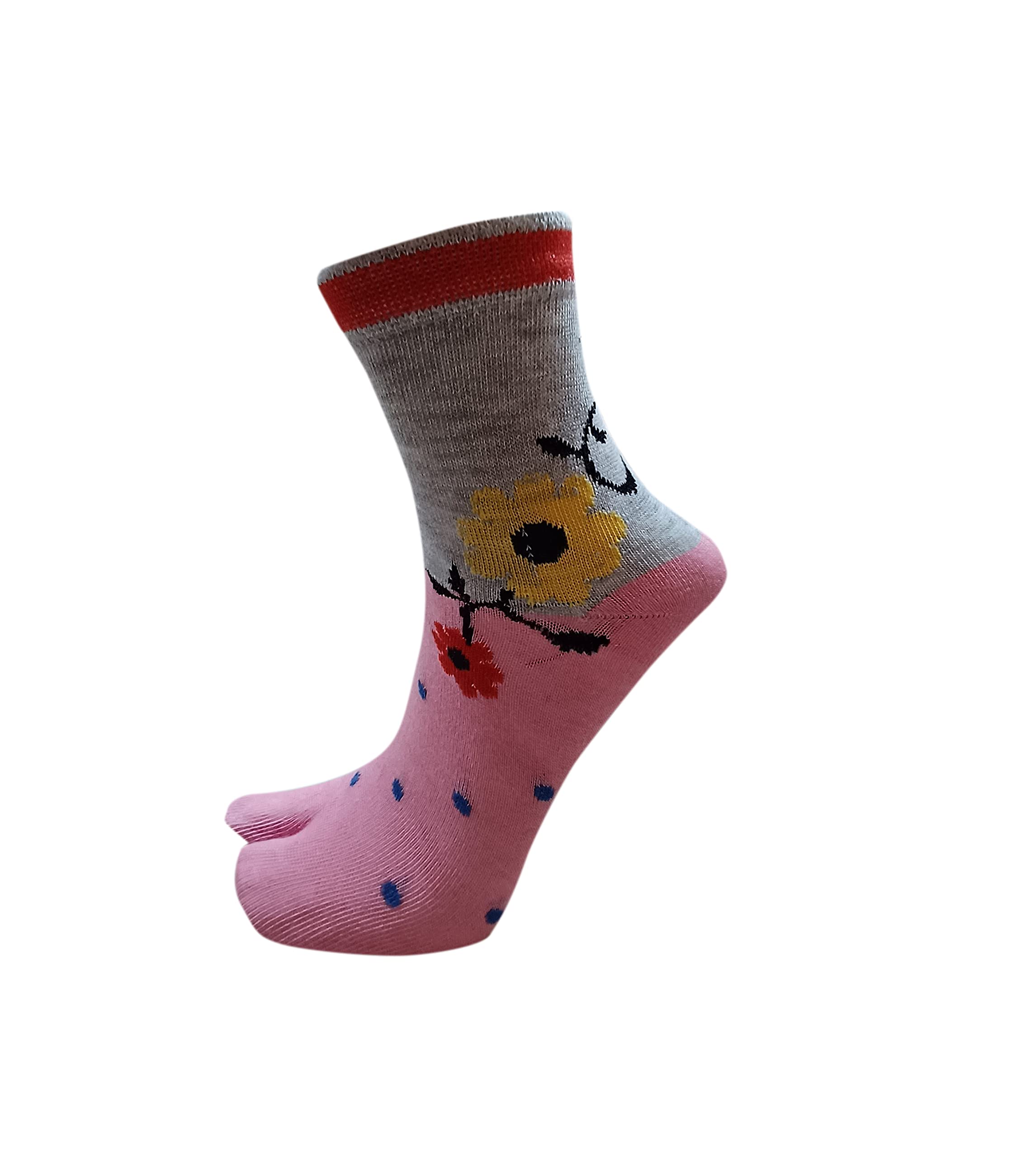 BEST FRIENDS FOREVER (BFF) Women's Deisgner Thumb Ankle length Pure cotton Multicolor Premium all Season Socks. (Multicolor, 3) 4