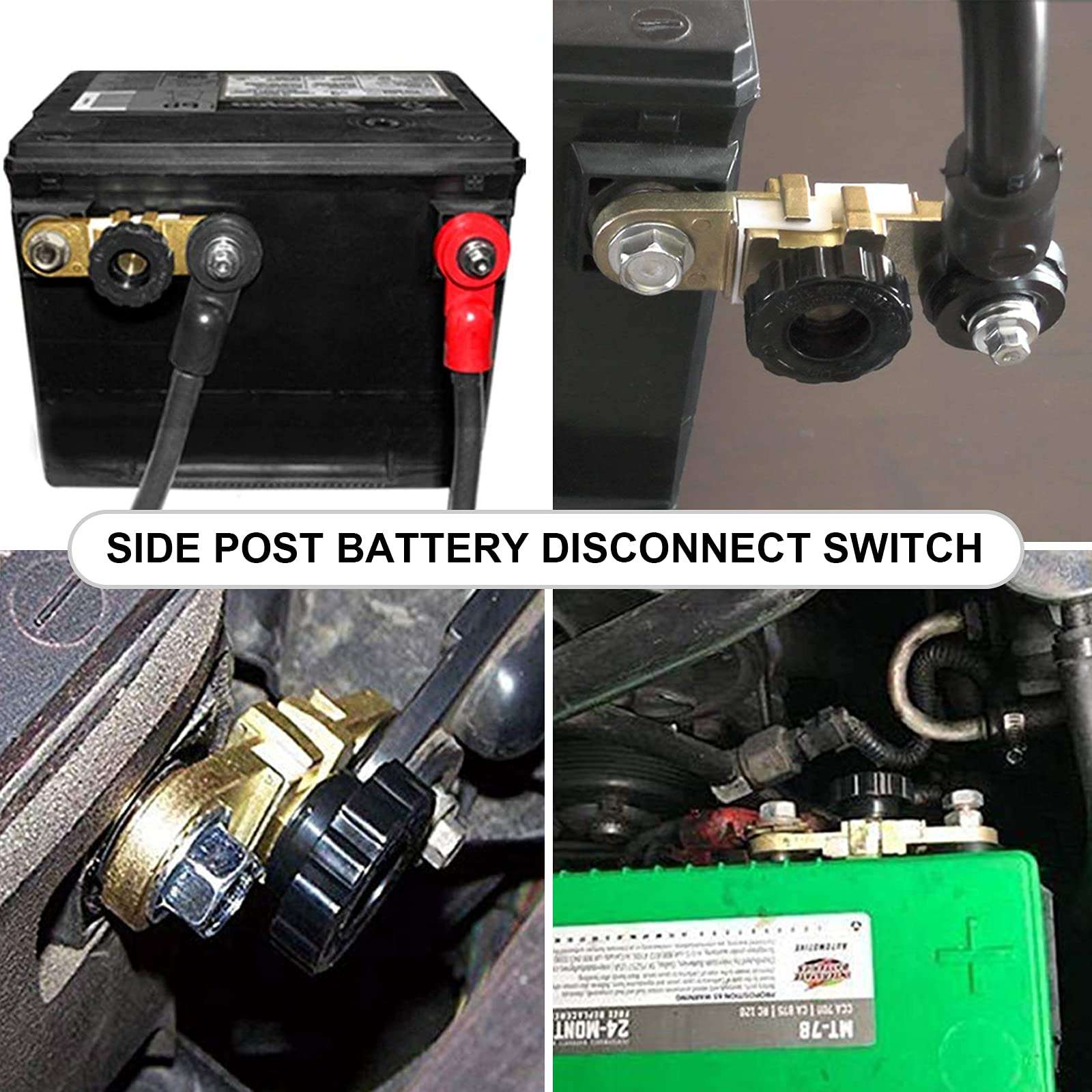 Spurtar Side Post Battery Disconnect, Battery kill switch, Battery shut off switch, Terminal Quick Disconnect Isolator, Automotive Replacement Battery Switches For Car Boat Yacht RV Camper Truck 3