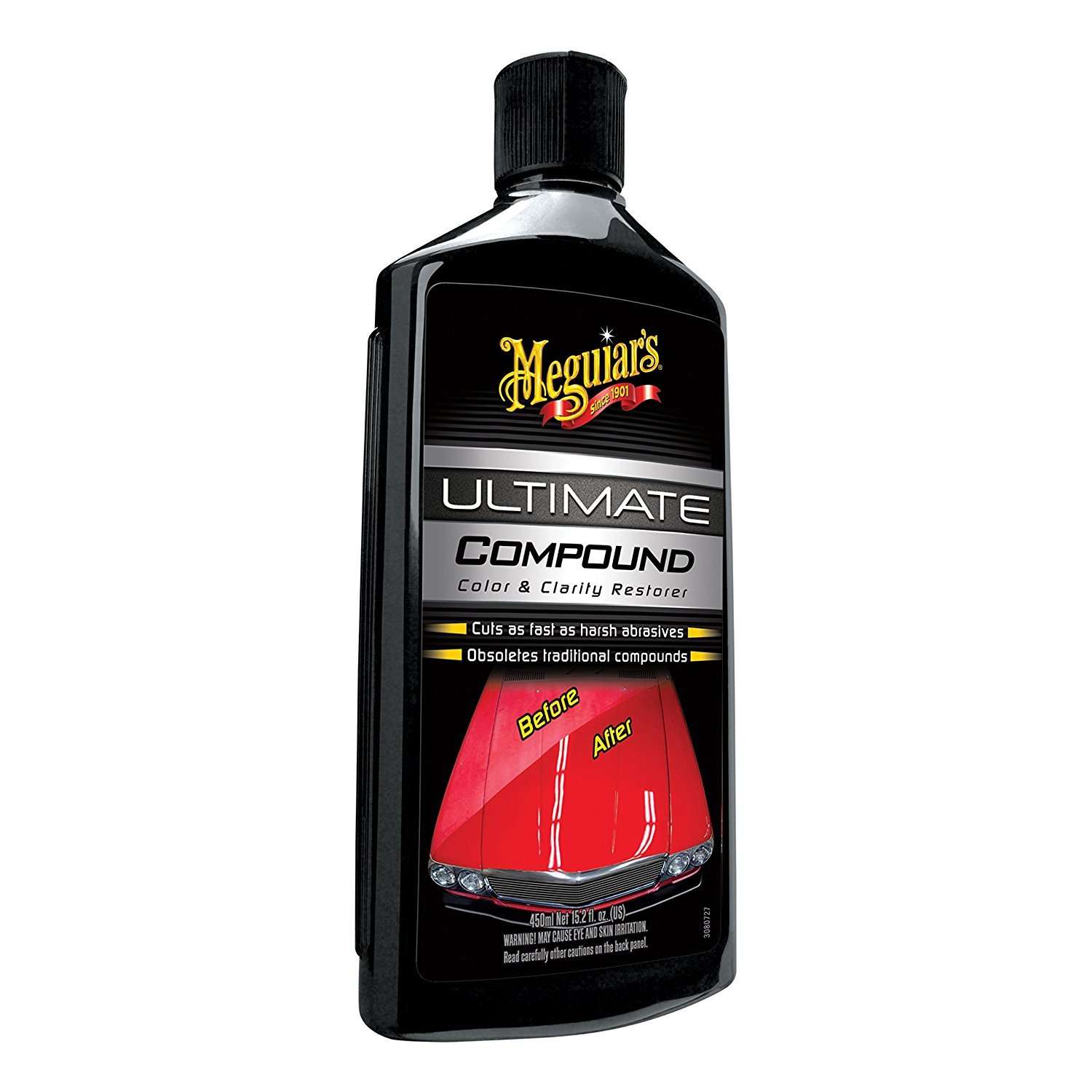 Meguiar's Ultimate Car Compound | Removes Swirl Marks & Scratches With Restoring Color & Clarity | 450Ml (Pack Of 1) - Black