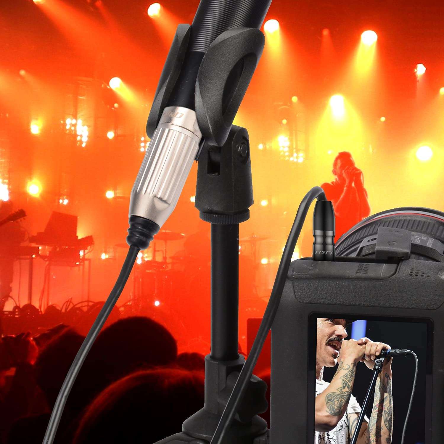 J&D XLR to 3.5mm Microphone Cable, PVC Shelled XLR Female to 3.5mm 1/8 inch TRS Male Balanced Cable - 9 Feet for DSLR Camera, Computer Sound Card 5