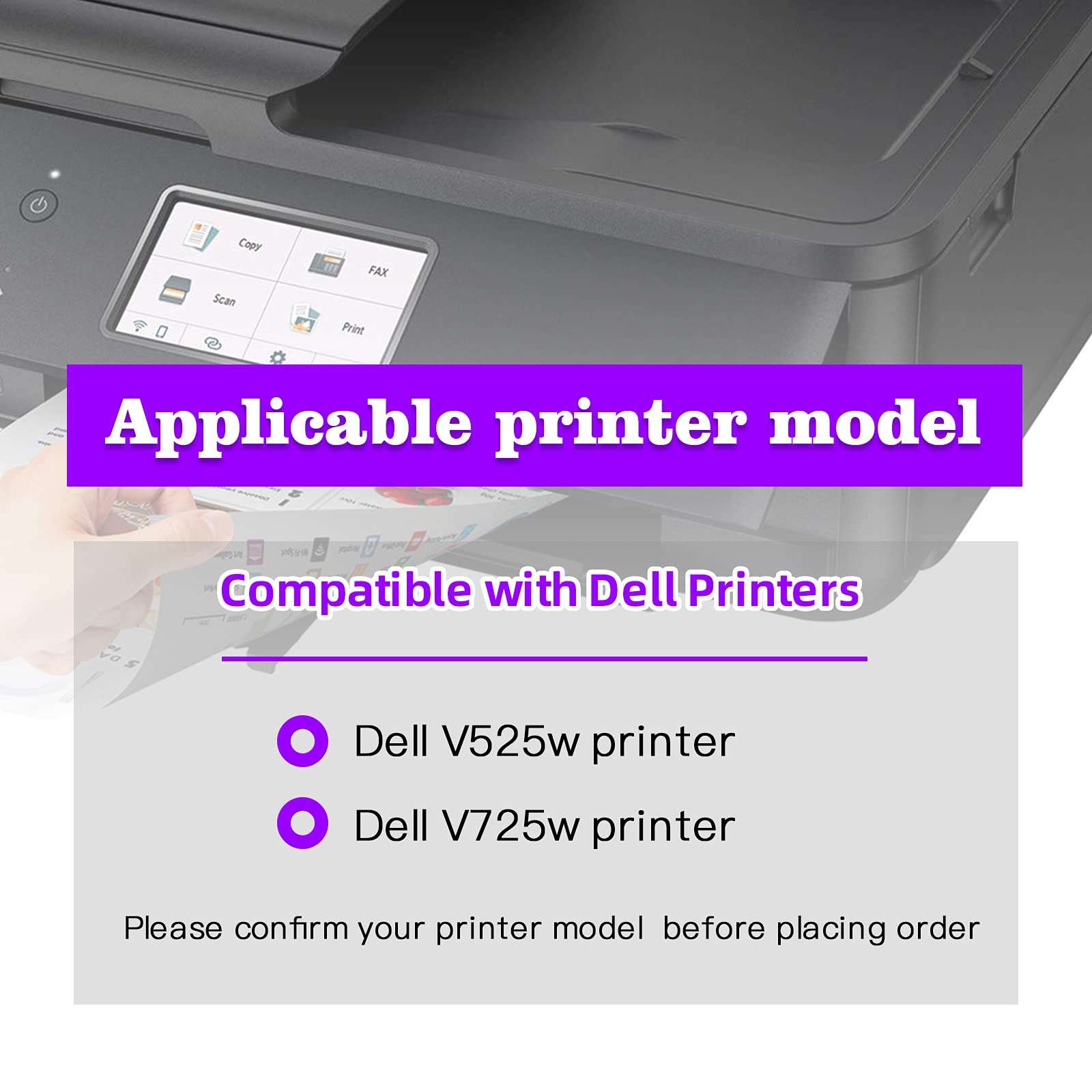 V525W Ink Cartridges Compatible for Dell Series 31 32 33 34 Ink Cartridges Work for Dell V525W, V725W Printers All-in-One Wireless Inkjet Printer 9 Pack (3 Black, 2 Cyan, 2 Magenta, 2 Yellow) 2