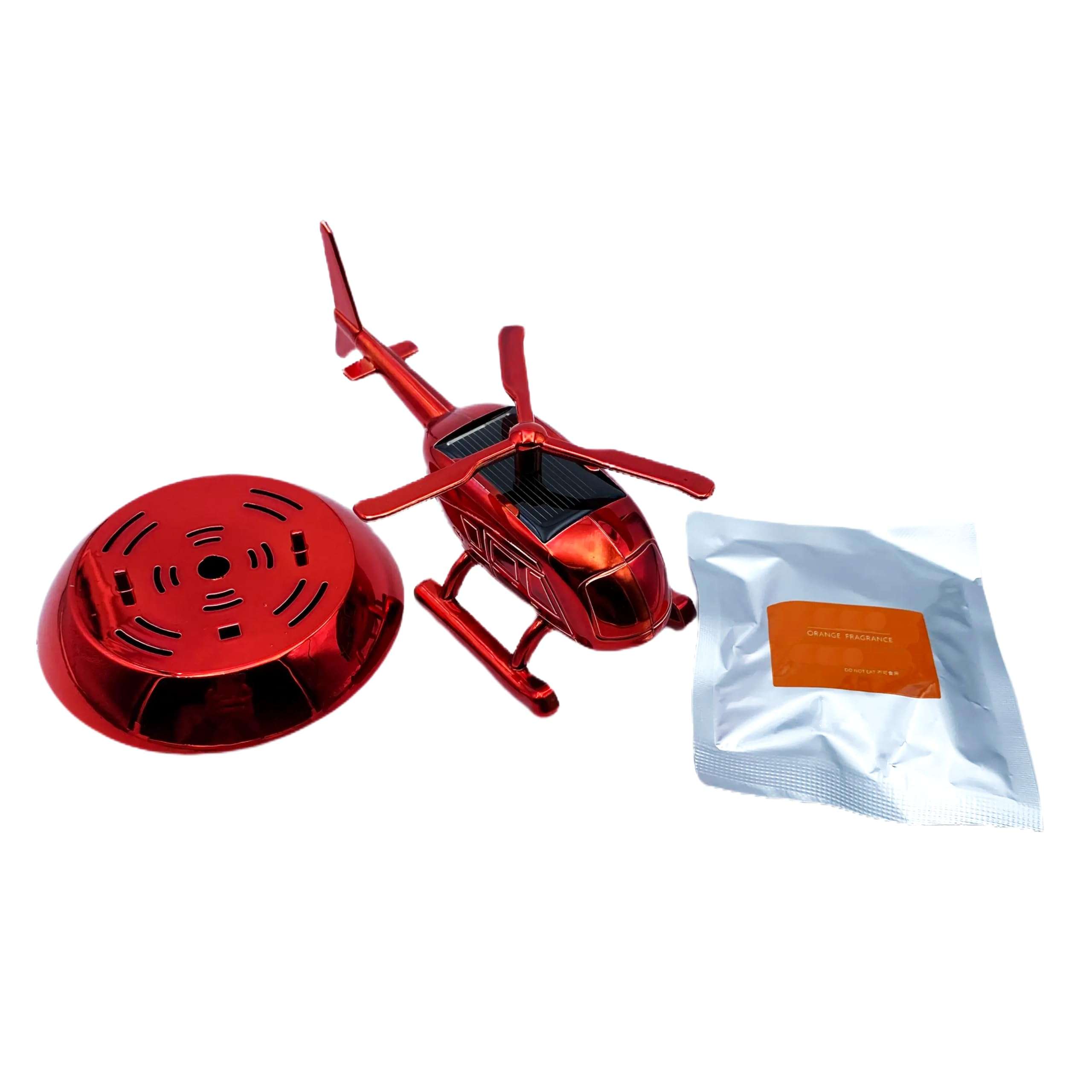 Look&Took Car Desk Board Solar Power Mini Helicopter Air Freshener With Perfume Pouch For Toyota Yaris VX CVT 5