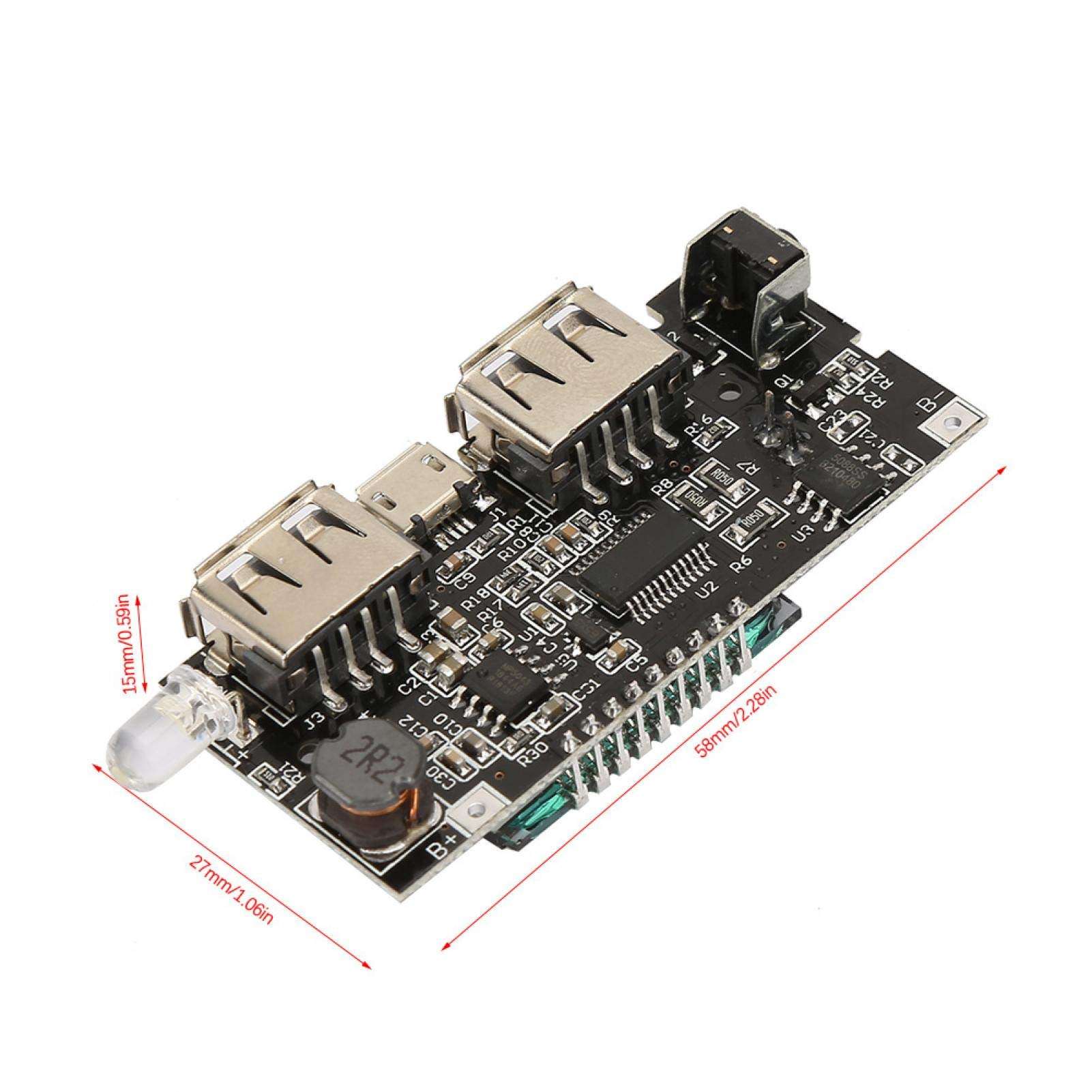 Simple Dual USB Power Bank Module, Convenient Power Bank PCB, for Lithium Battery Battery Power Bank 4