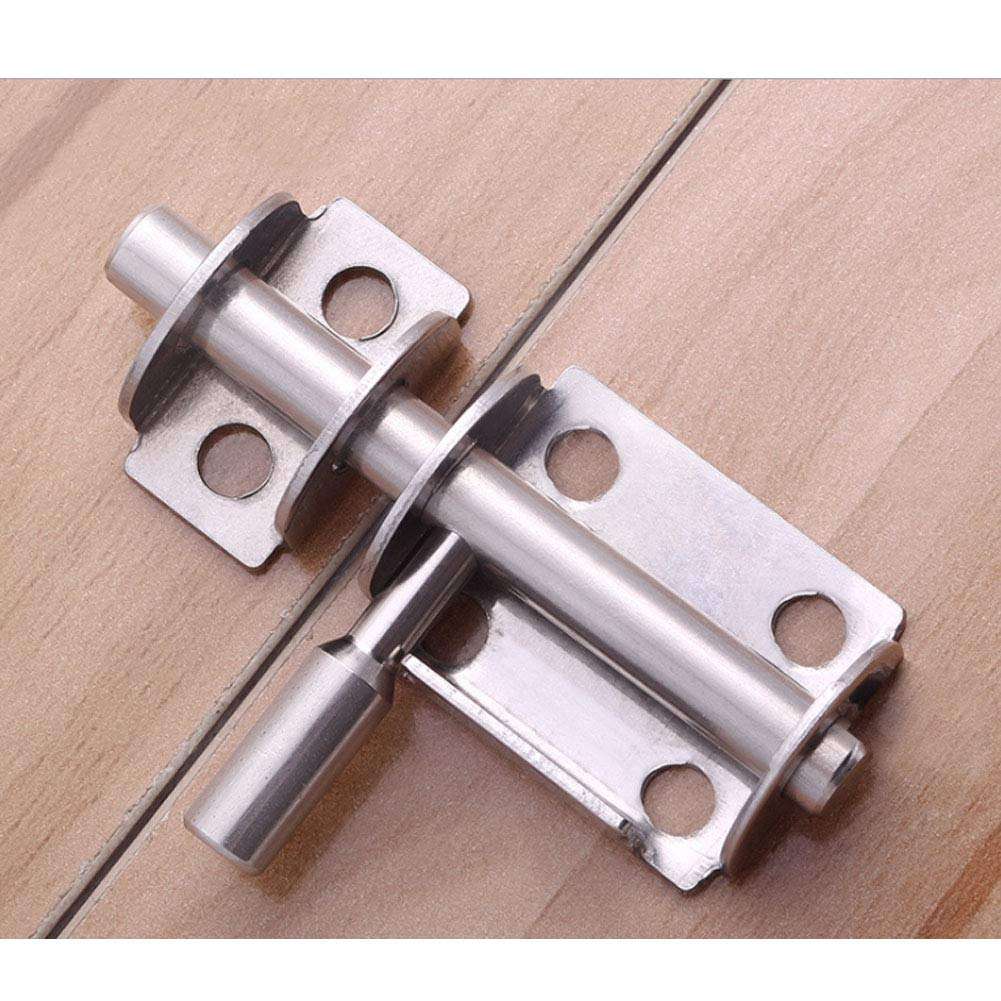 HJinyu Door Latch Lock Stainless Steel Sanding for Wooden Doors Windows Sliding Hardware Accessories 4 Pieces 4