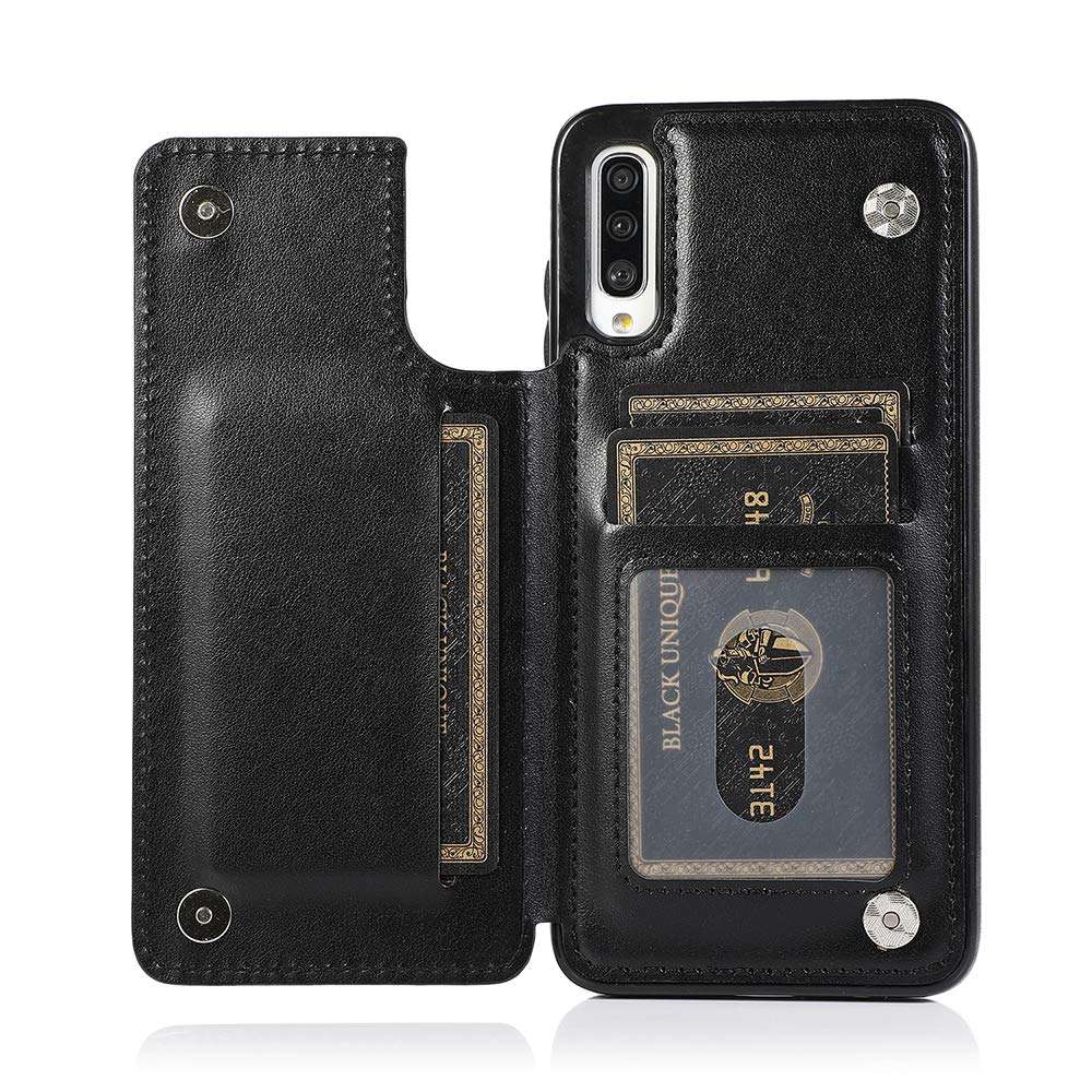 Phone Case for Samsung Galaxy A70 A70S with Tempered Glass Screen Protector and Card Holder Wallet Cover Stand Flip Leather Cell Accessories Glaxay A 70 70s Gaxaly 70A 2019 Cases Women Girls Purple 4