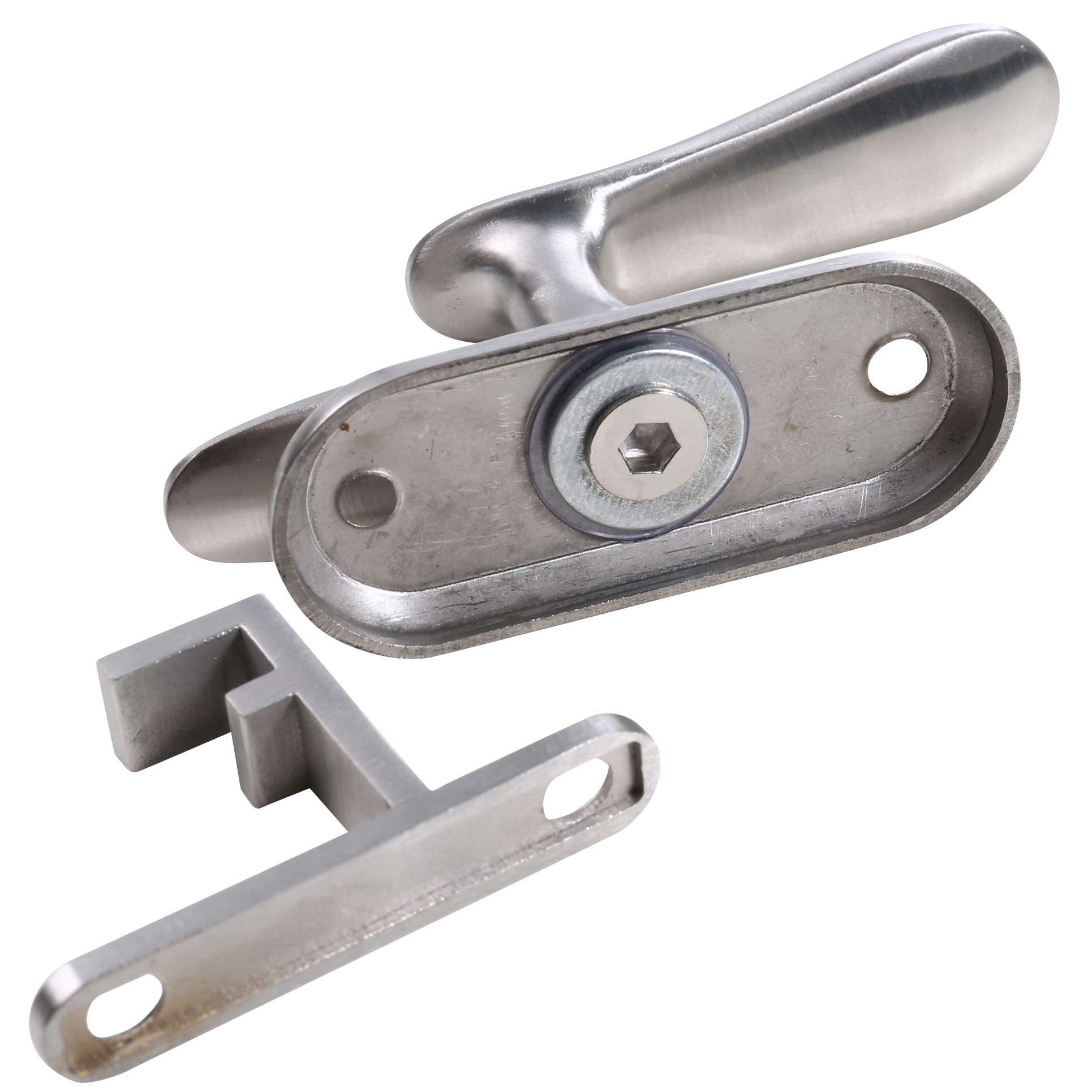 HWMATE Surface Door Bolt Stainless Steel Gate Latch Lock Anti-Theft Clasp with Screws for Bathroom Toilet Gate and Shed Doors Large Size (2 Pack) 3