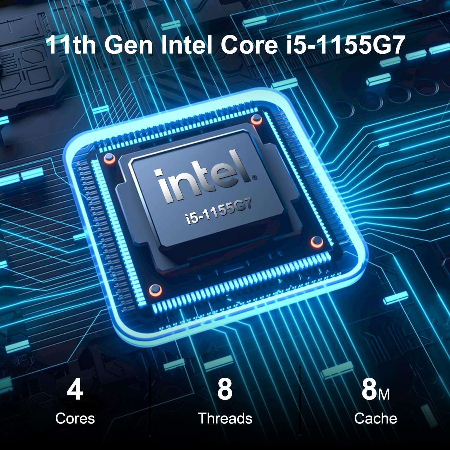 GEEKOM Mini PC Mini IT11,Intel Core i5-1155G7 Mini Computers (8 Threads,Up to 4.5 GHz),16GB DDR4/512GB M.2 SSD Windows 11 Pro Small Desktop Computer,Support 8K UHD/Bluetooth 5.2/WiFi 6/USB4.0 2