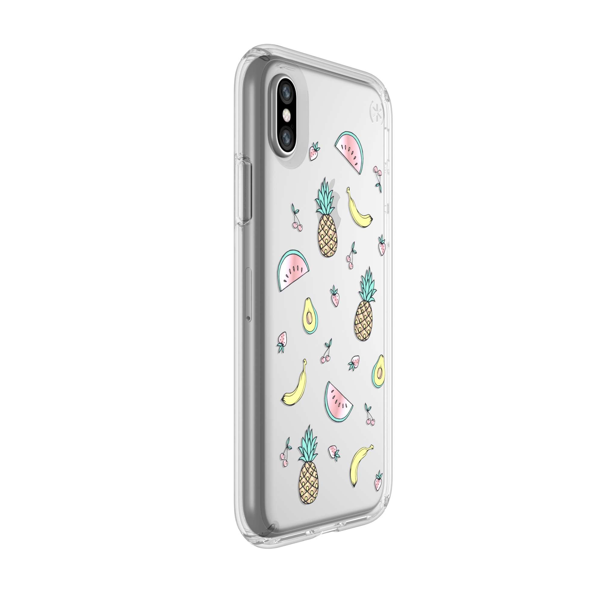 Speck Products 103136-6594 Presidio Clear+Print Cell Phone Case For iPhone XS/iPhone X - ONE IN A MELON GOLD/CLEAR 5