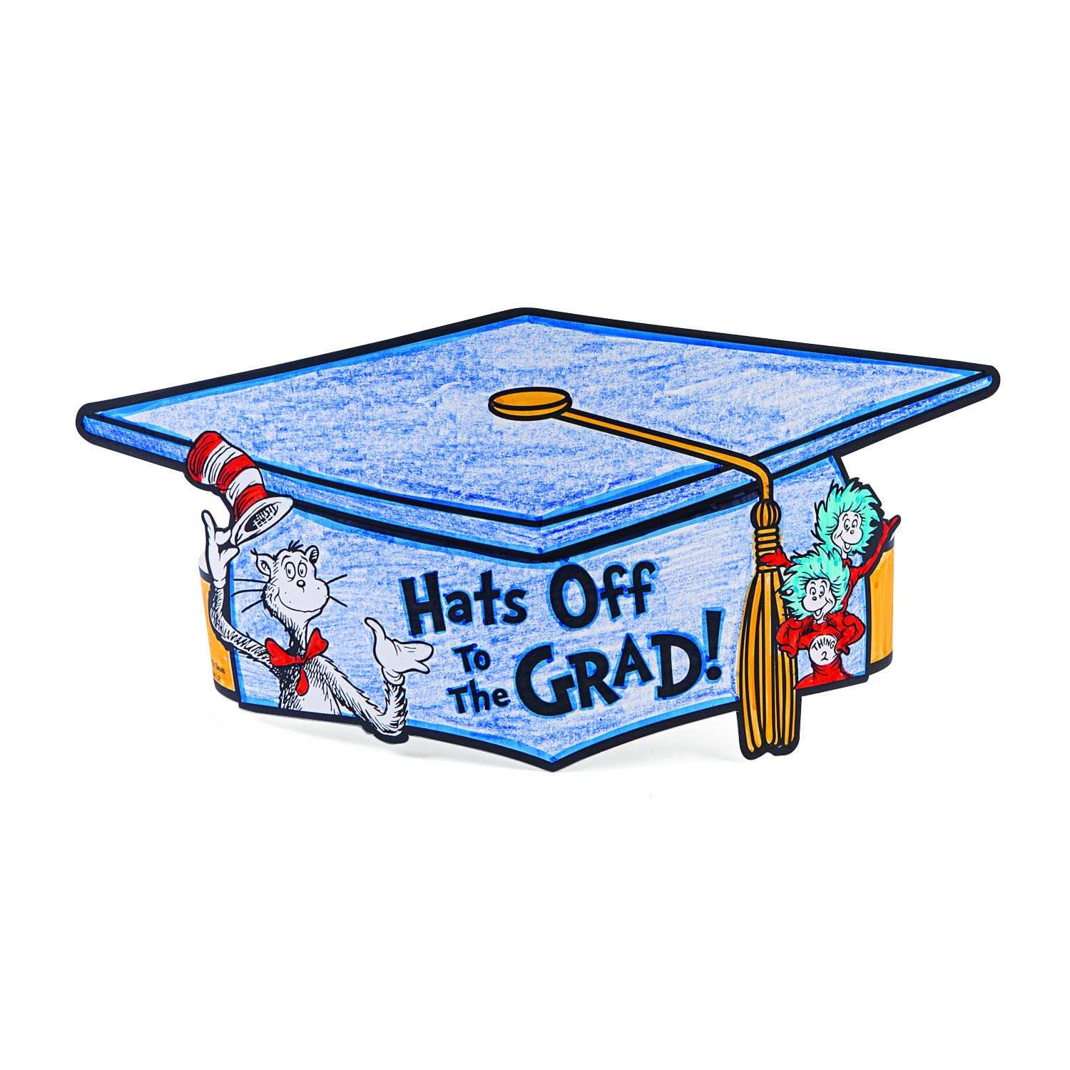Fun Express Color Your Own Dr. Seuss Graduation Mortarboard Crowns - 12 Pieces 3