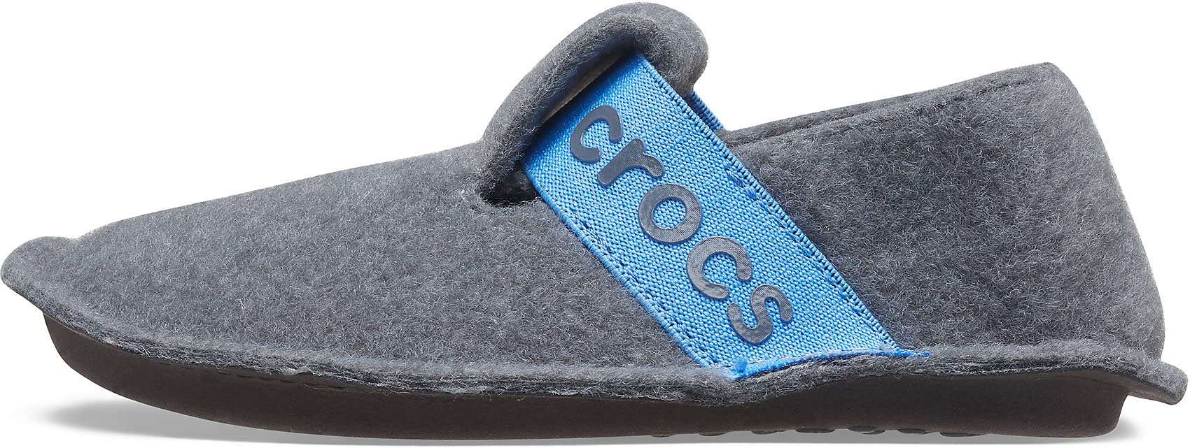 Crocs Kids' Classic Slipper | Comfortable Slip On Fuzzy Slippers for Kids, Slate Grey, 10 Toddler 3