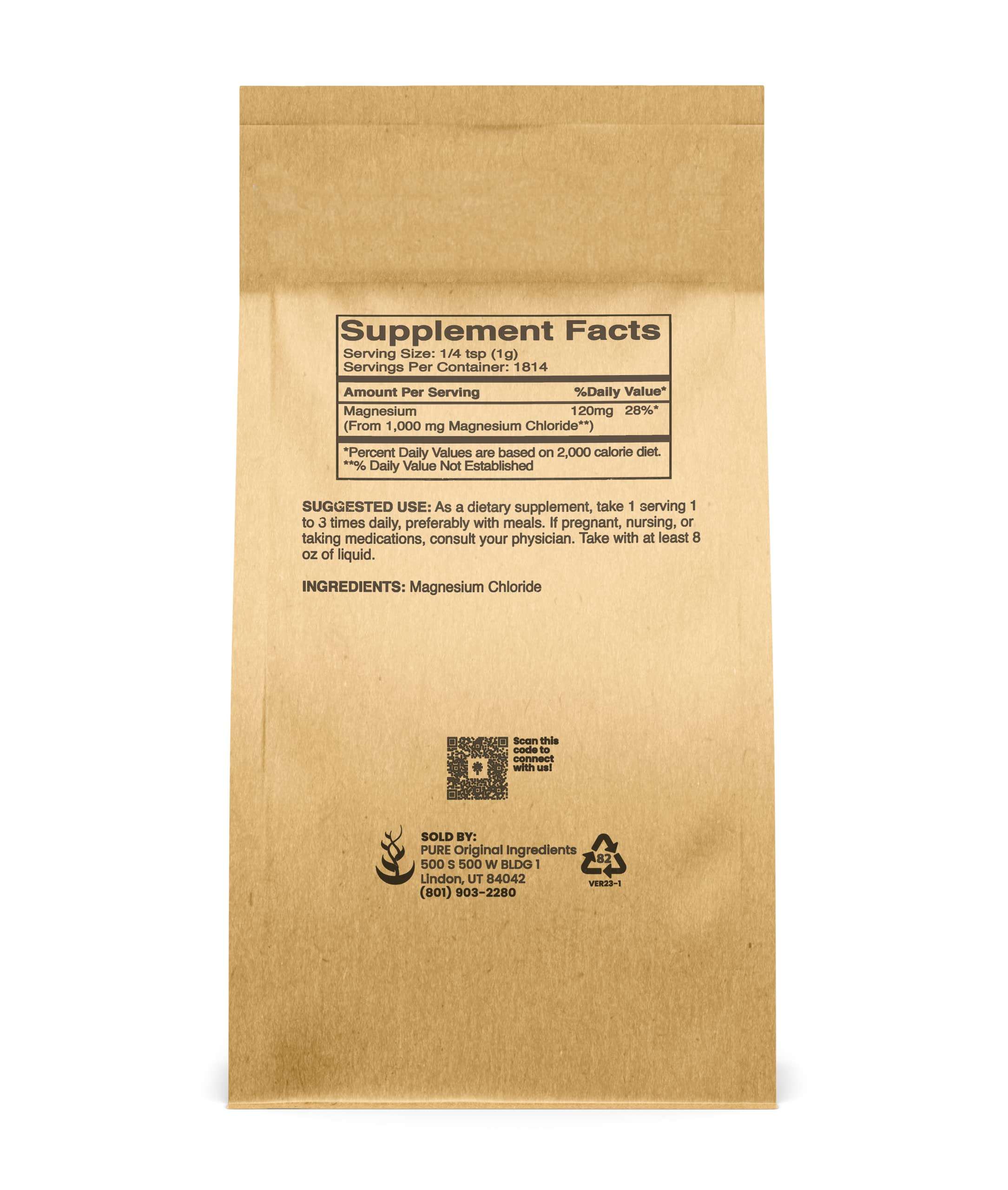 Pure Original Ingredients Magnesium Chloride, Potassium Bicarbonate, and Calcium Chloride Bundle, Various Sizes, Food Safe 4