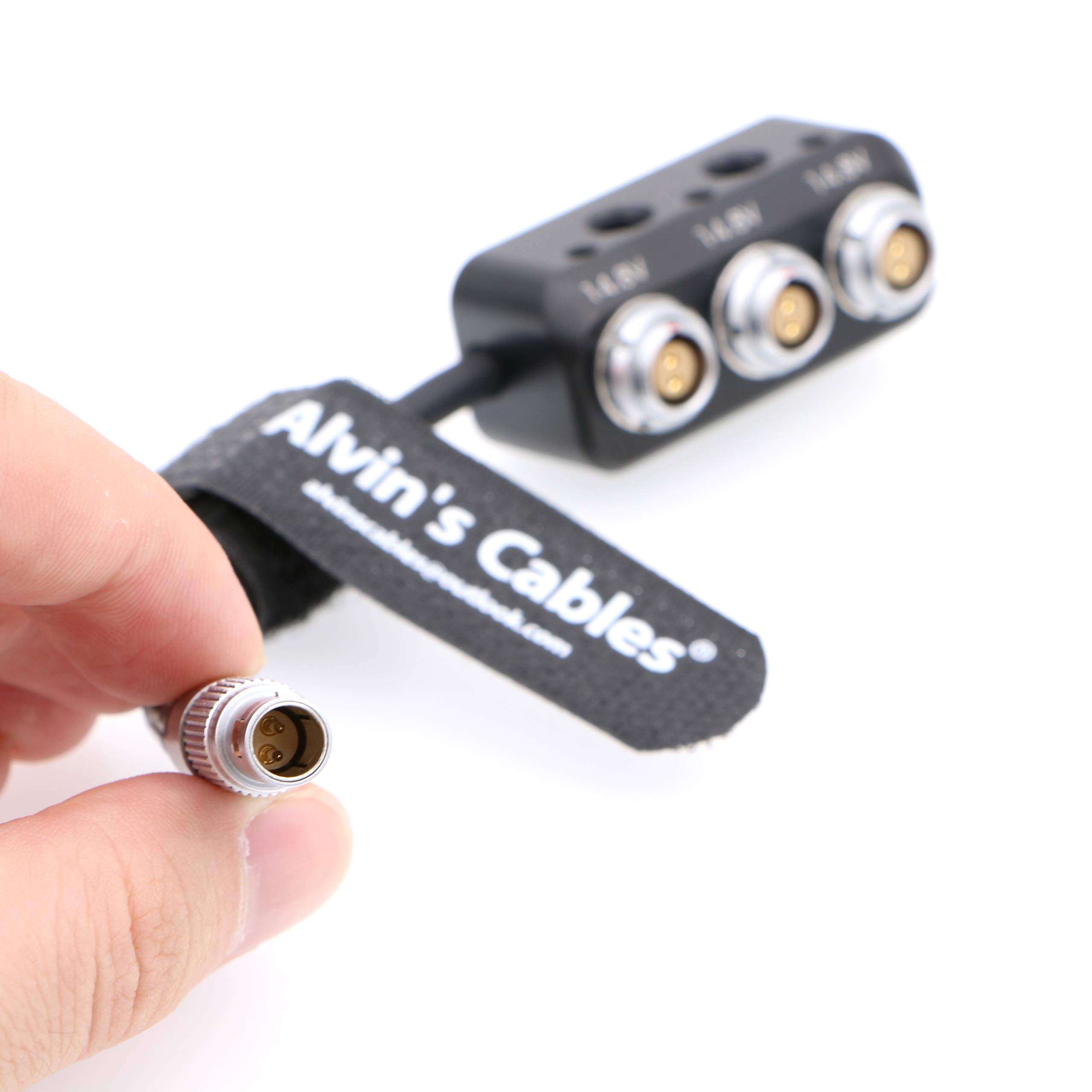 Alvin's Cables 1 to 3 Mini Power Splitter Box Cable 2 Pin Male to 3 2 Pin Female Box for ARRI RED Cameras Teradek 6
