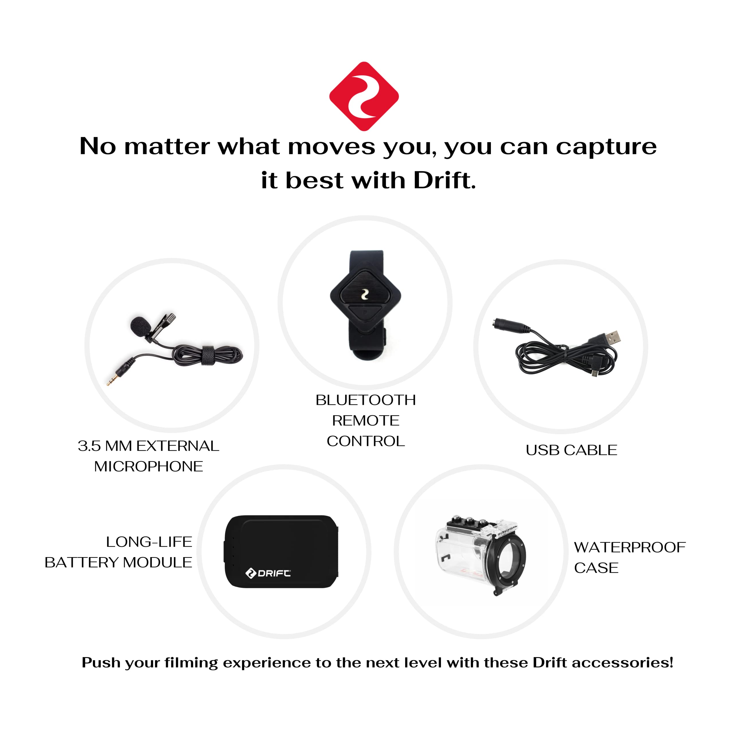 Drift Ghost X/Ghost 4K Microphone and USB Adapter Cable 6