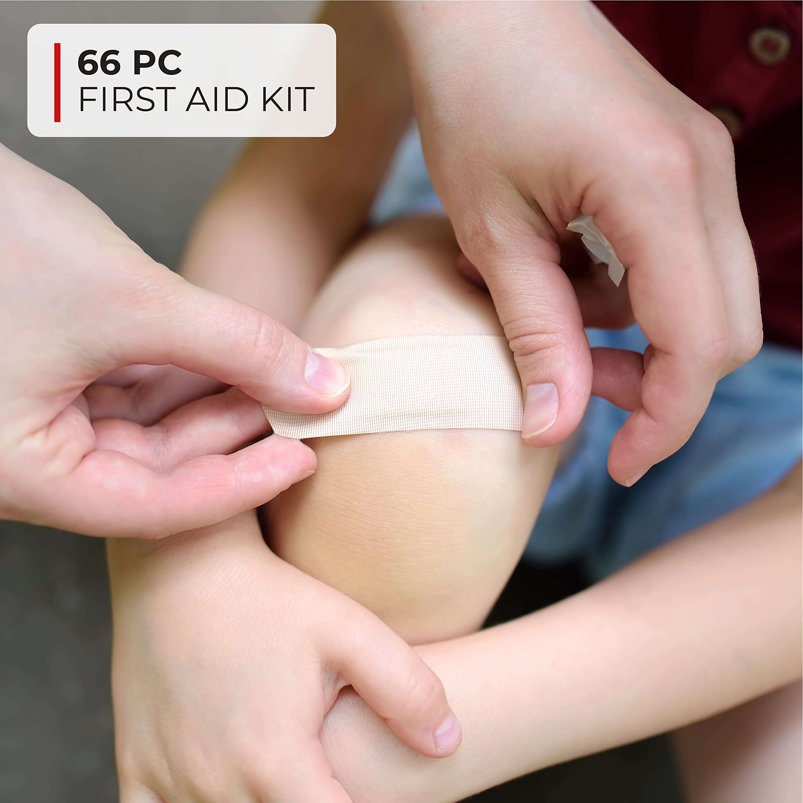 Thrive Emergency Car Kits for Vehicles - Roadside Emergency Car Kit (104 Pieces) - Car Kits for Emergency - Roadside Car Kit with Jumper Cables and Mini First Aid Kit - Gray Bag 5