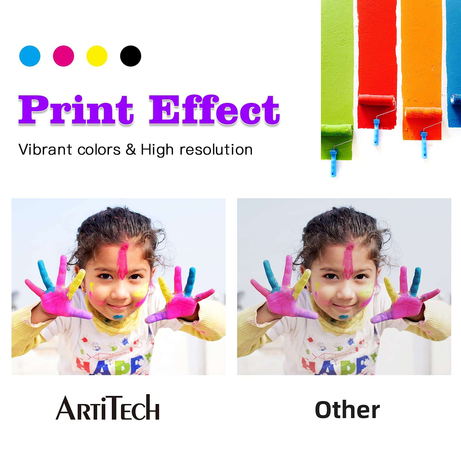 V525W Ink Cartridges Compatible for Dell Series 31 32 33 34 Ink Cartridges Work for Dell V525W, V725W Printers All-in-One Wireless Inkjet Printer 9 Pack (3 Black, 2 Cyan, 2 Magenta, 2 Yellow) 4