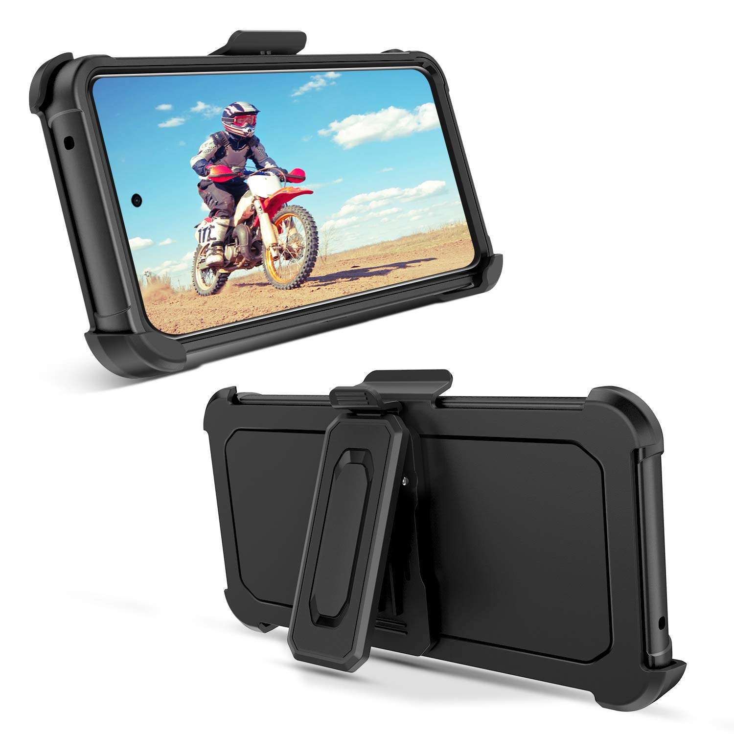 BENTOBEN Compatible with Samsung Galaxy S20 Ultra Case 5G 6.9 inch [NOT FIT Note20 Ultra] Military Grade Holster Belt Clip Shockproof Heavy Duty Kickstand Full-Body Rugged Protective Phone Case, Black 6