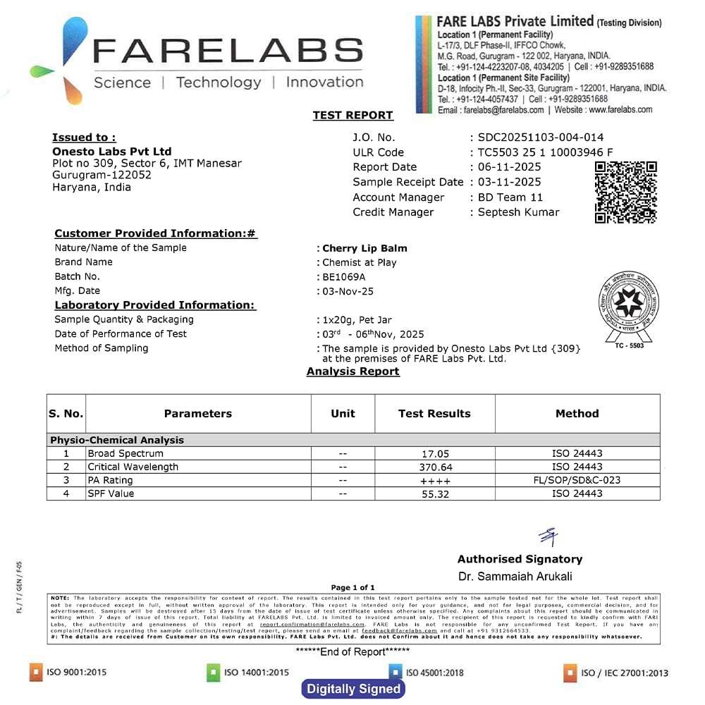 Chemist At Play Tinted Cherry Lip Balm with SPF 50 PA++++ | Moisturising Lip Balm for Daily Use | Repairs Chapped & Dry Lips | Brightens Dark Lips | 1% Kojic Acid | For Men & Women | 4.5 g 5