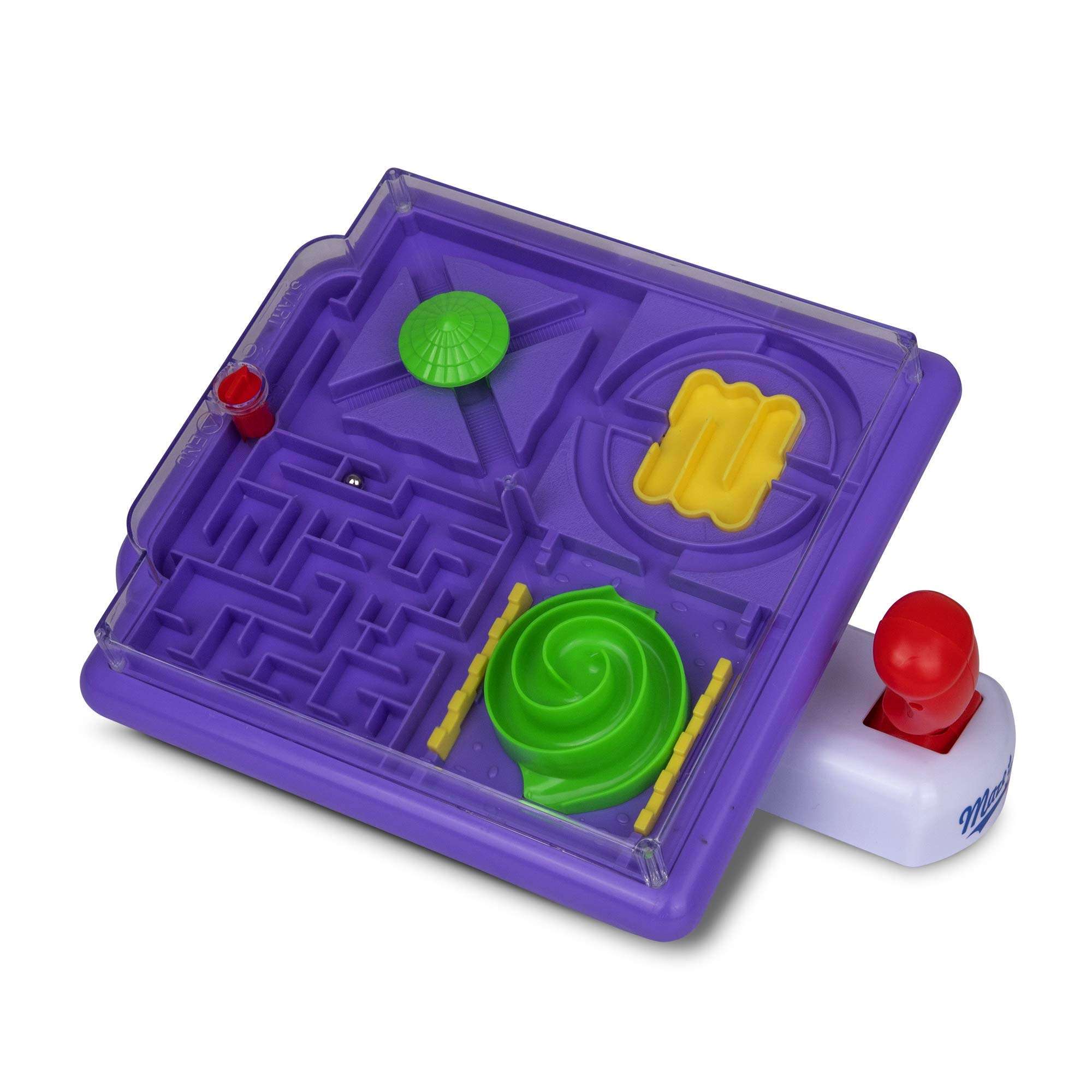 Point Games BrainyMaze Maze Madness - 4 in 1 Tilt Maze Puzzle Game - 1 Remote Control, Brain Teaser Toy - Developmental & Interactive Puzzle, Test Stabilizing Skills