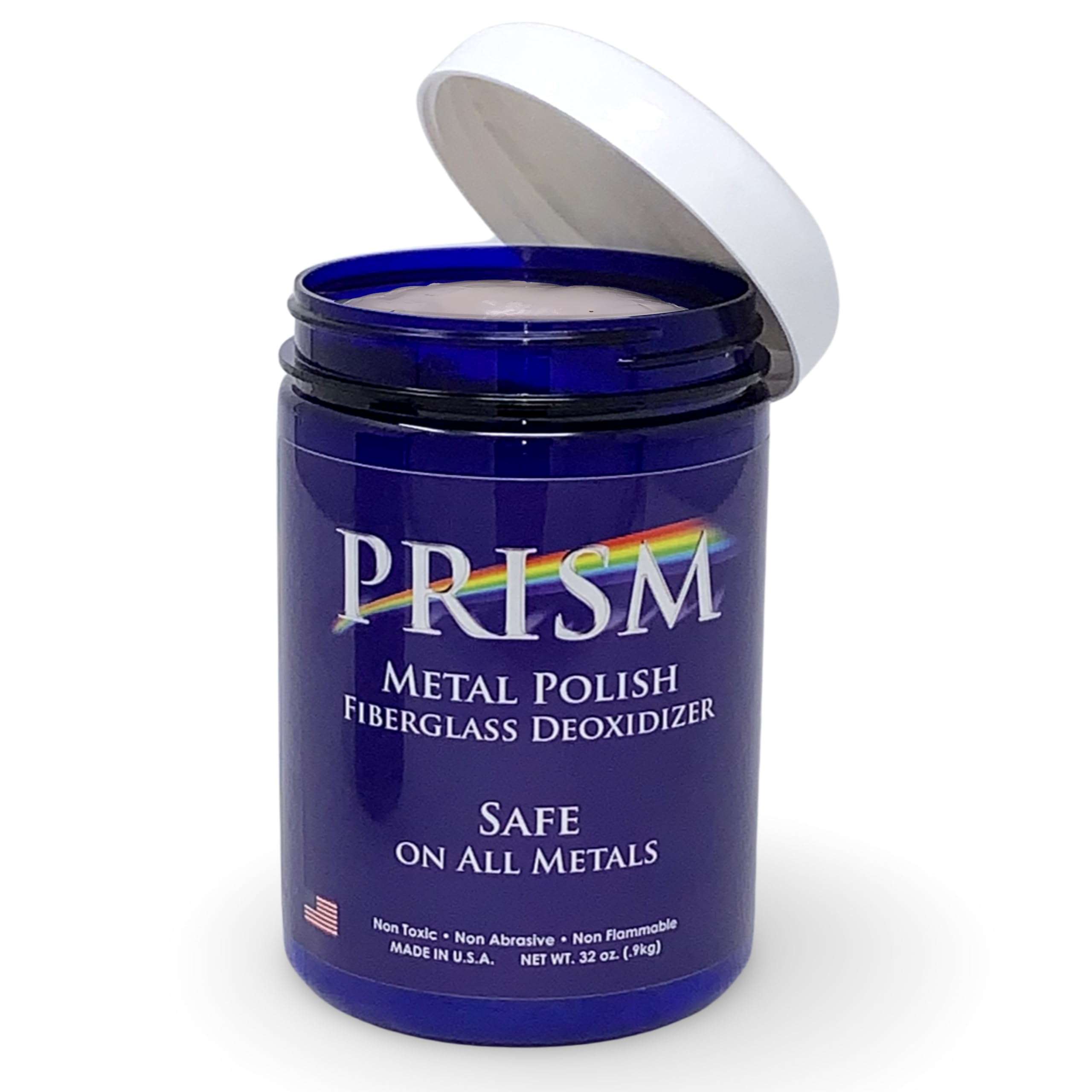 Prism Polish Metal Polish 32 Oz - Achieve a Brilliant Shine on Aluminum, Chrome, Stainless Steel, Brass, Silver, Nickel, Gold, Silver and More. Safe for Boat, Car, Motorcycle, Home and Business. 2
