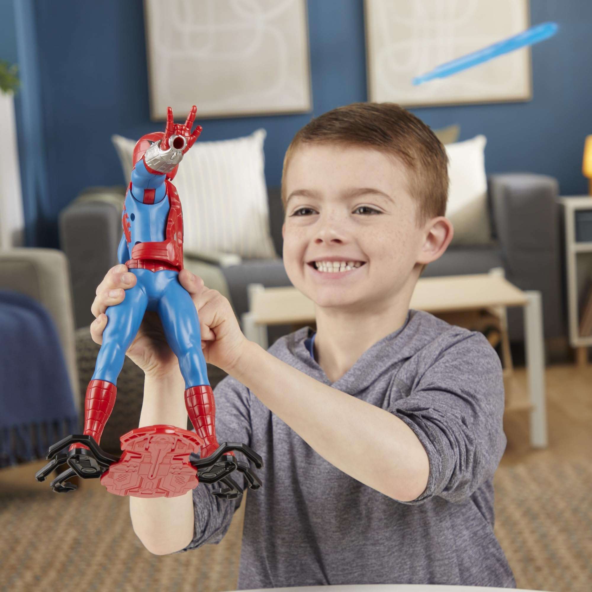 Marvel Spider-Man Thwip Blast Spider-Man Action Figure with Accessories, 11-Inch-Scale Super Hero Toys for Kids Ages 4 and Up 6