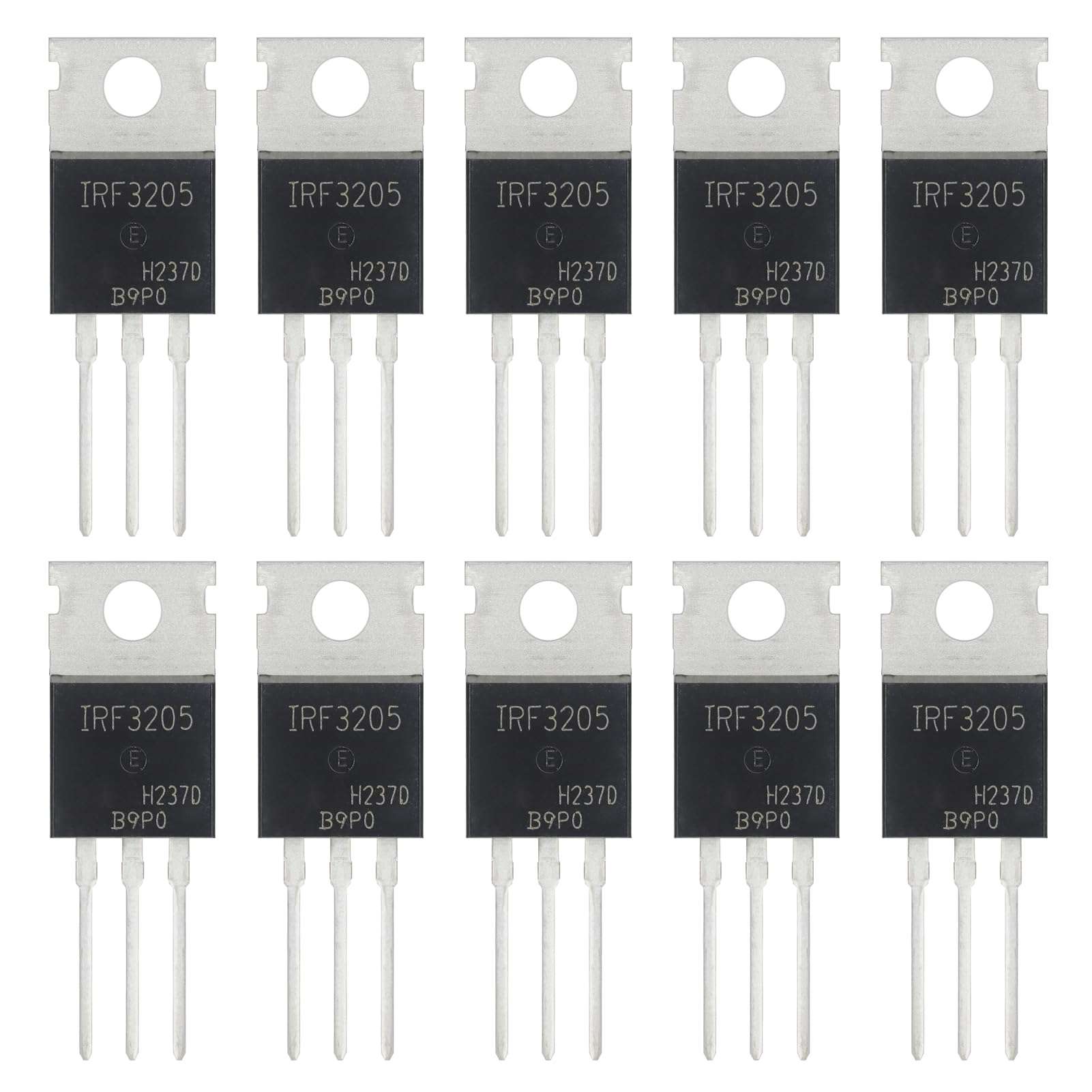 ALLECIN IRF3205 MOSFET Transistors 55V 110A IRF3205PBF N-Channel Power MOSFETS Transistor 55 Volt 110 Amp TO-220 (Pack of 10pcs)