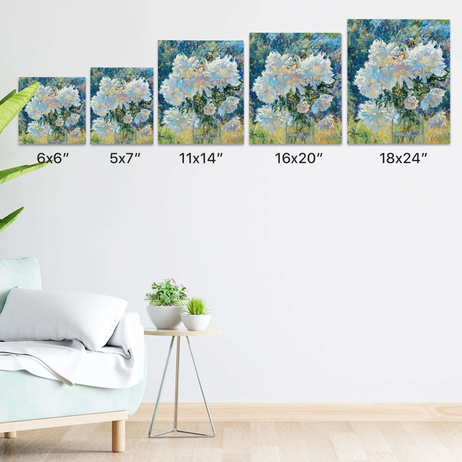 CONDA 16x20 inch Stretched Canvas for Painting, Pack of 5, Primed, 100% Cotton 5/8 Inch Profile Value Bulk Pack for Acrylics, Oils Painting 6