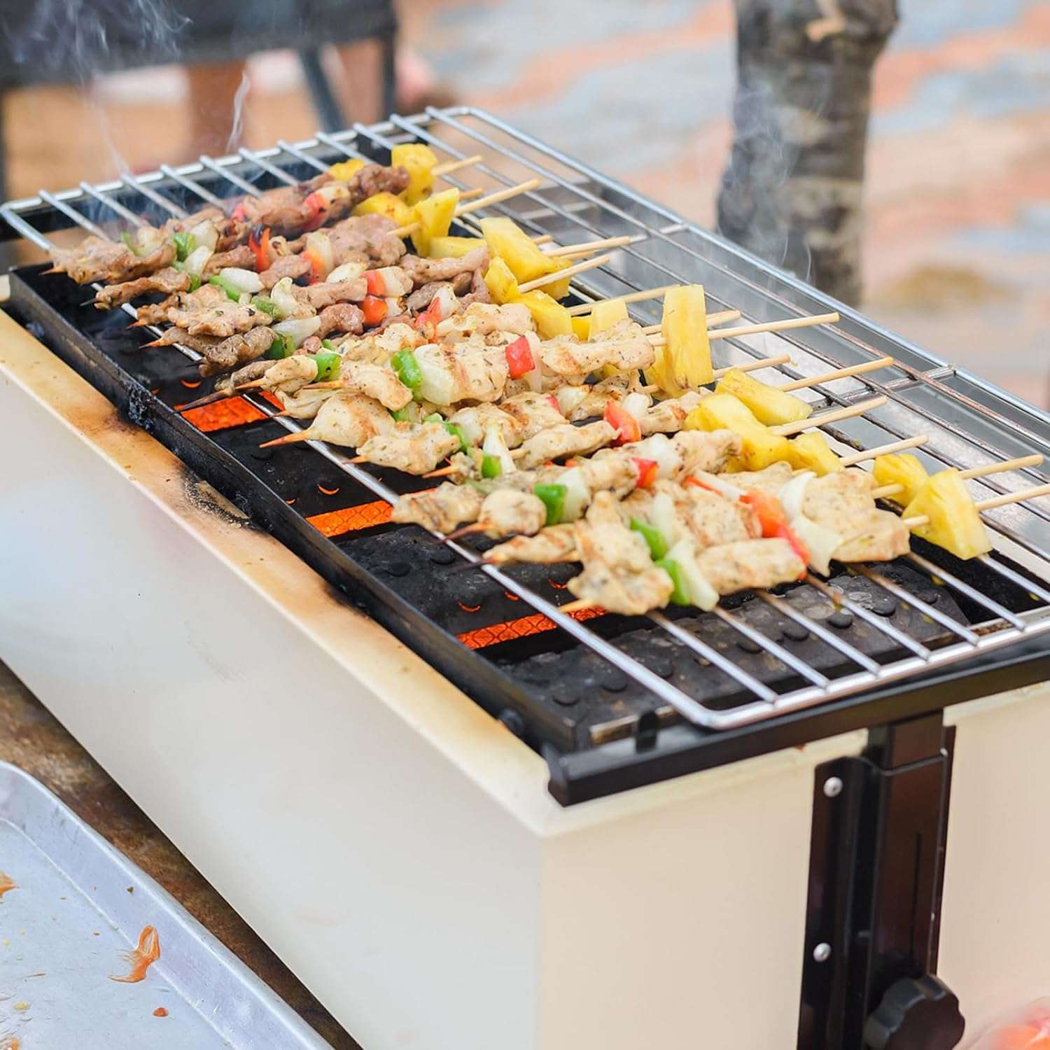 Jamboree!!! Kebab Stick, Roast Stick, Bamboo Skewers Chocolate Fountain Wooden Fruits Barbecue Kebab Stick Party Buffet Food Disposable WoodeJamboreeoast Fork Set (Pack of 800) 6