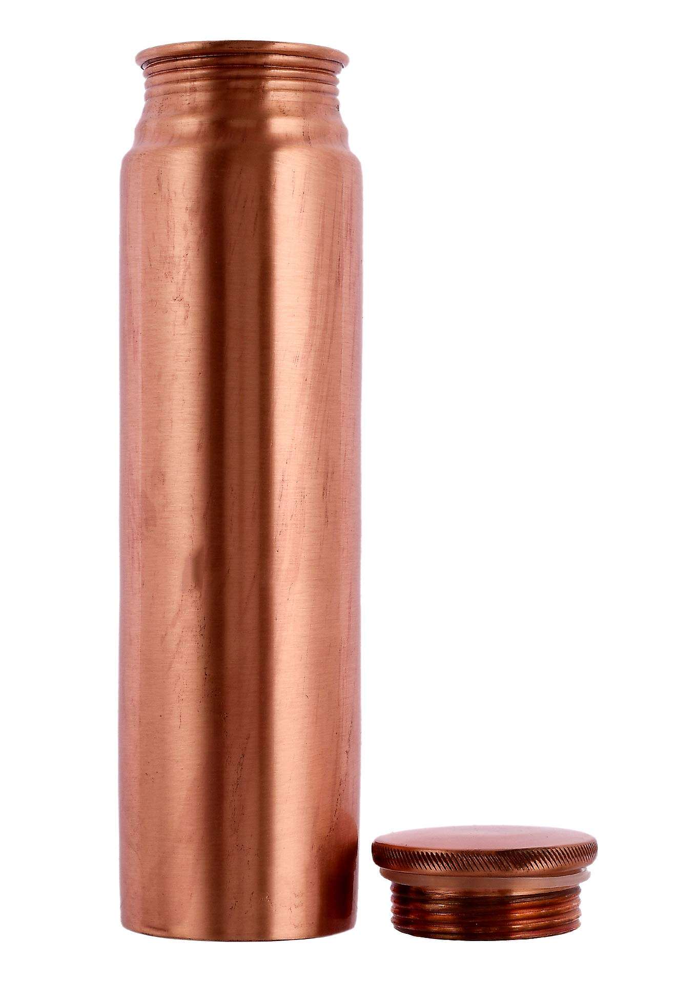 Kuber Industries Dove Pure Copper Bottle for Water 1 Litre Dirt Proof Leak Proof and Joint Less Ayurveda and Yoga Health Benefits Water Bottle (Set of 2, Brown)-KUBMART11574 4