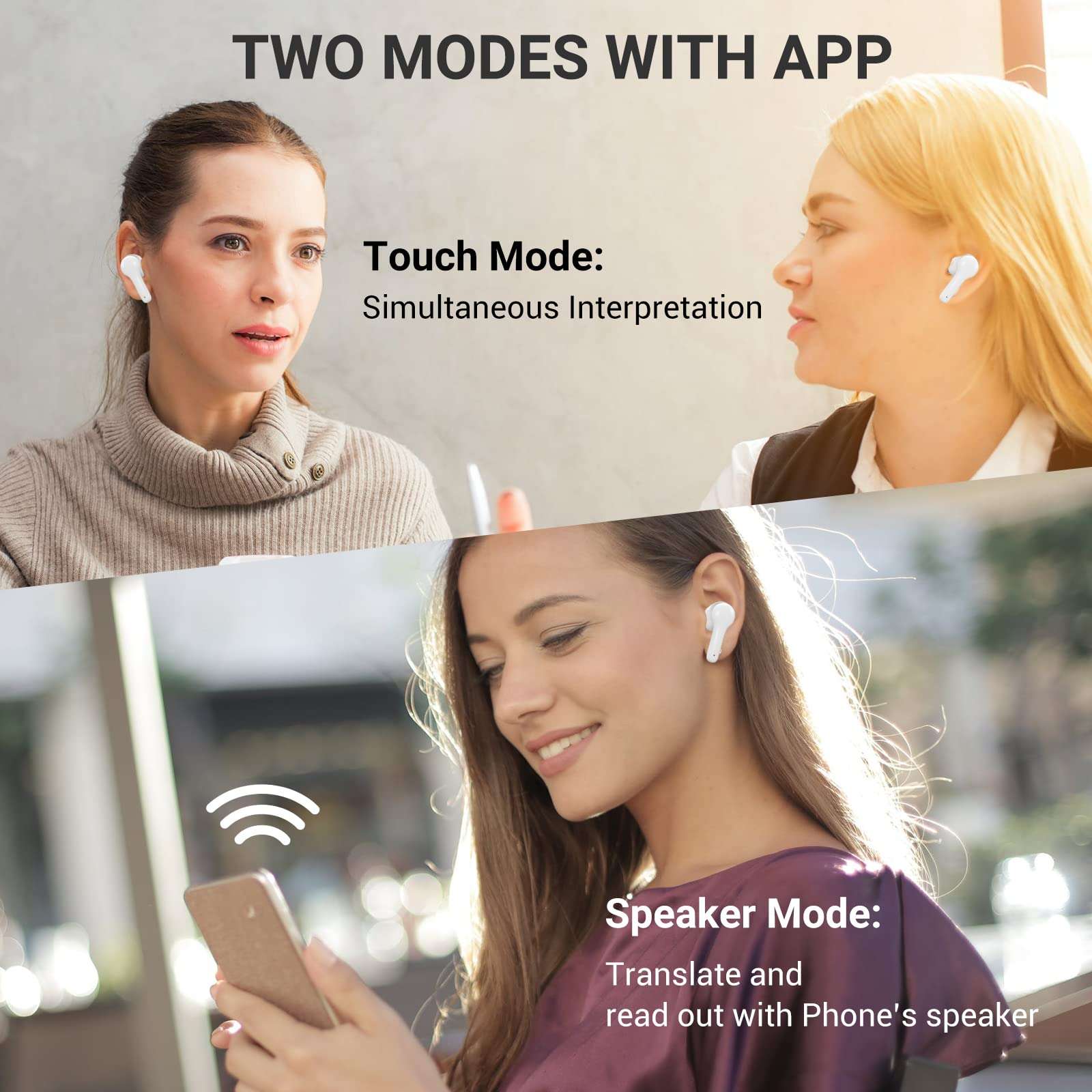 Xupurtlk Language Translator Earbuds, 71 Languages, Bluetooth & App, 56 Accents, 97% Translation Accuracy, 5 Hours Battery Life 5