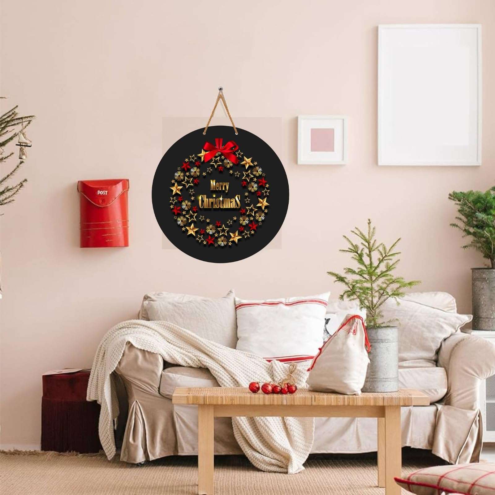 Webelkart " Merry Christmas Printed Wall Hanging/Door Hanging For Home And Christmas Decorations Items- New Year Gift Items (10 inches) (Design-5) 4