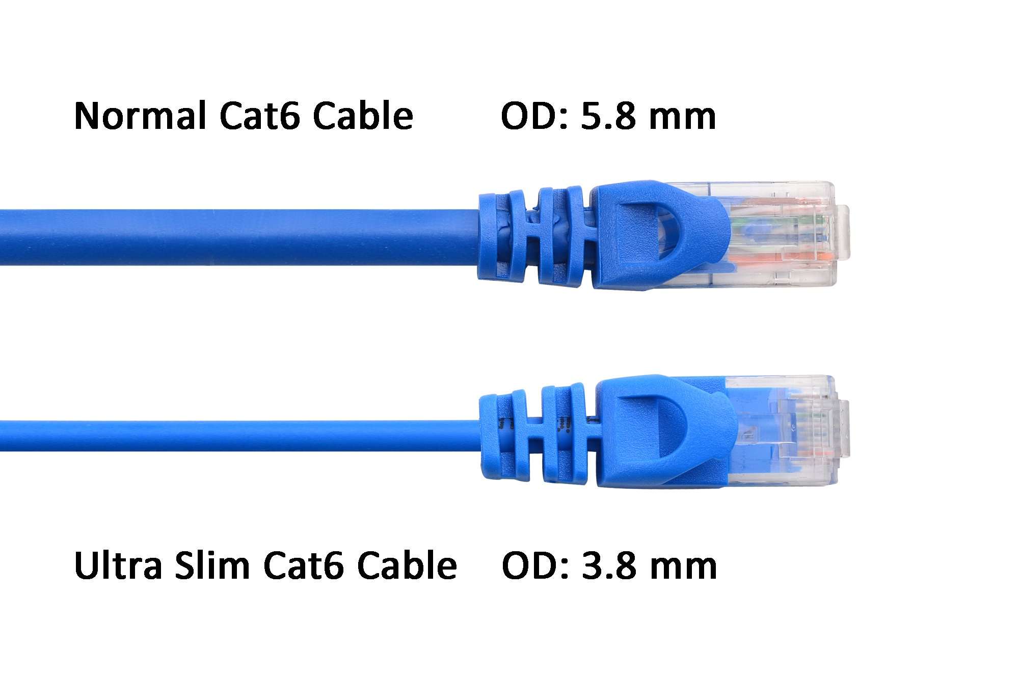 Cable Matters 10Gbps Snagless Cat 6 Ethernet Cable - 100ft, Slim Profile Cat 6 Cable, Cat6 Cord, Thin Ethernet Cord, Blue 4