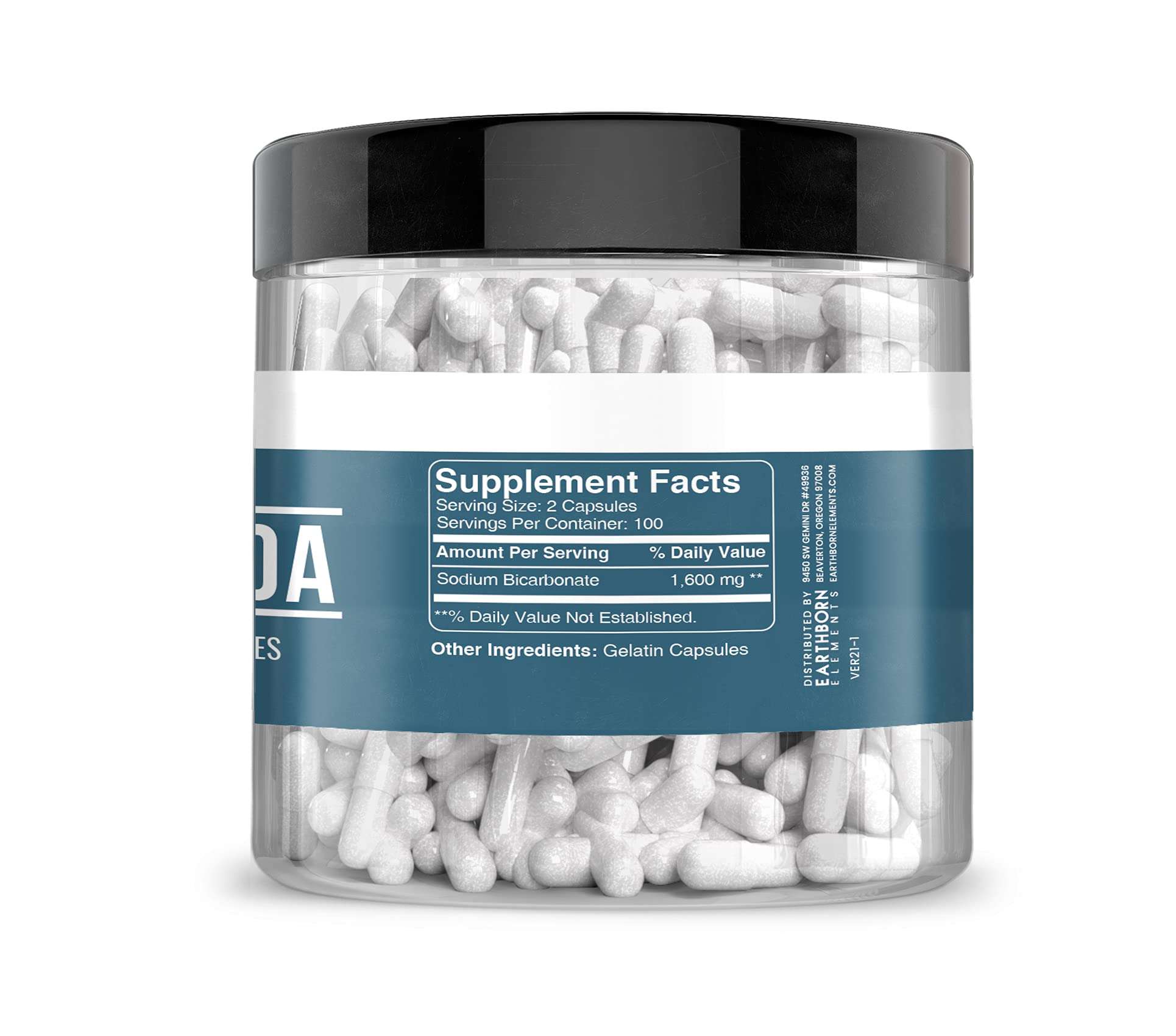 Earthborn Elements Potassium Bicarbonate & Baking Soda Bundle (200 Capsules Each), Pure & Undiluted, No Additives 4